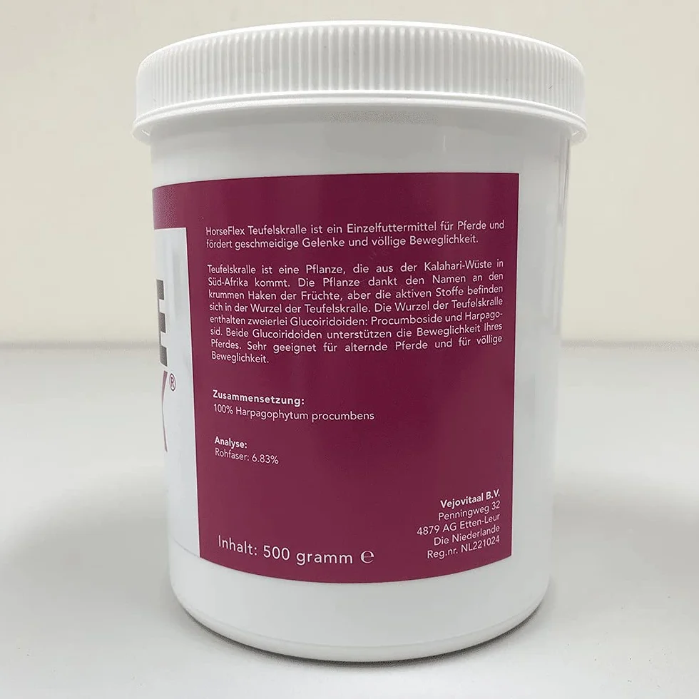 Poudre de griffe du diable pour chevaux 1500 g articulations souples mobilité