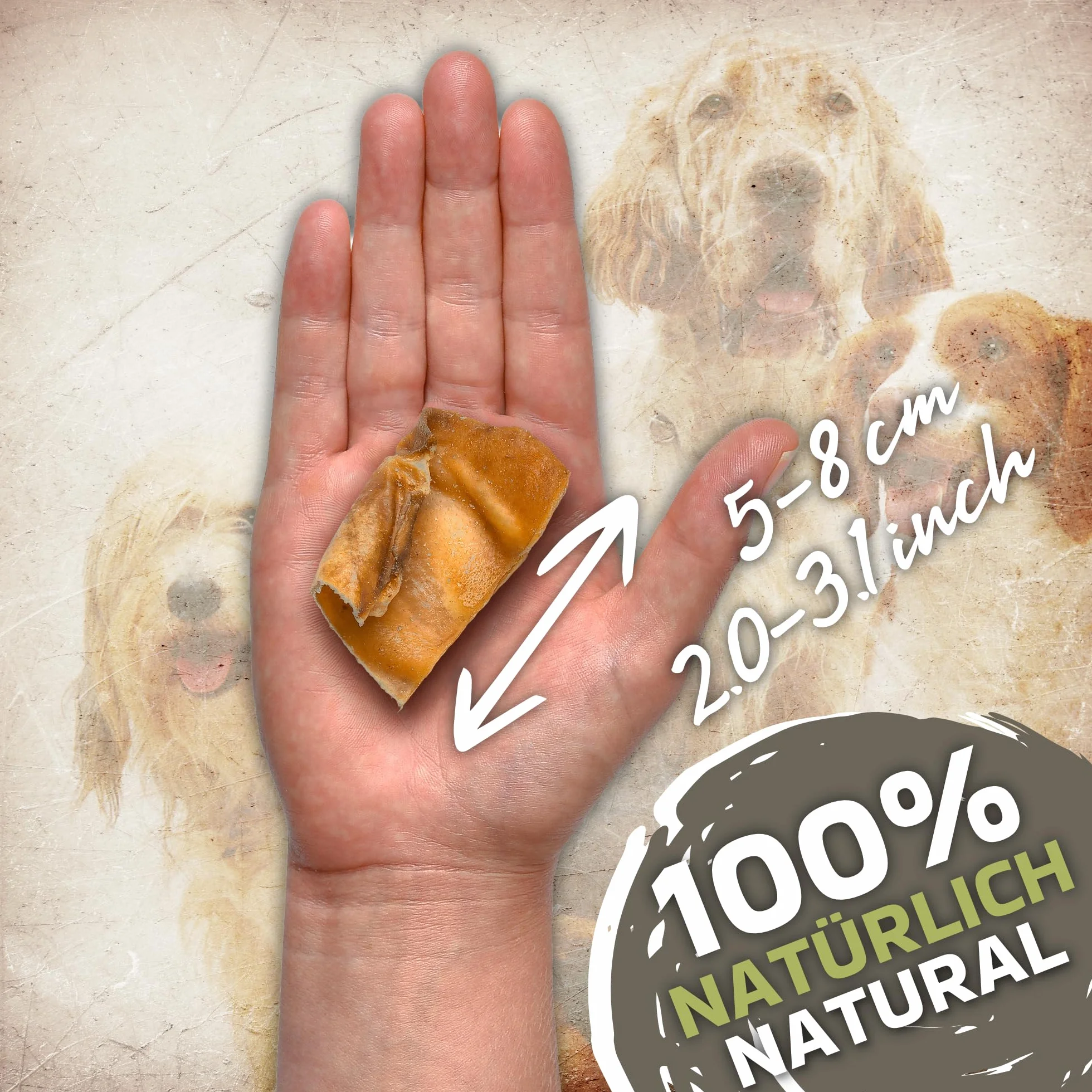 Oreilles de porc coupées pour chiens 1 kg (43-48 pièces) séchées 100% naturel sans céréales