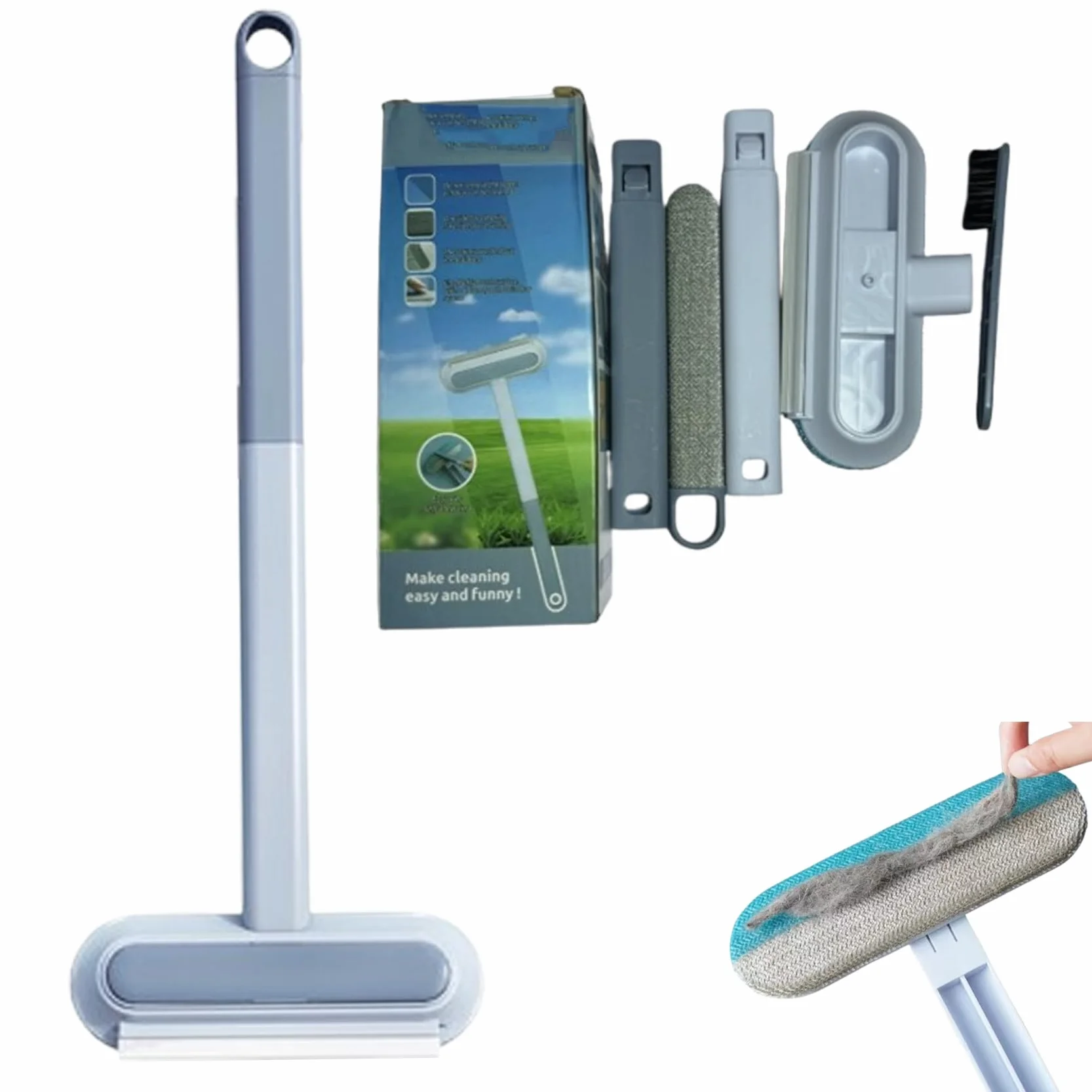 4 In 1 Pet Hair Remover, Durable, Reusable, Washable Lint Cleaner for Dog and Cat Furniture Carpets Clothing Bedding