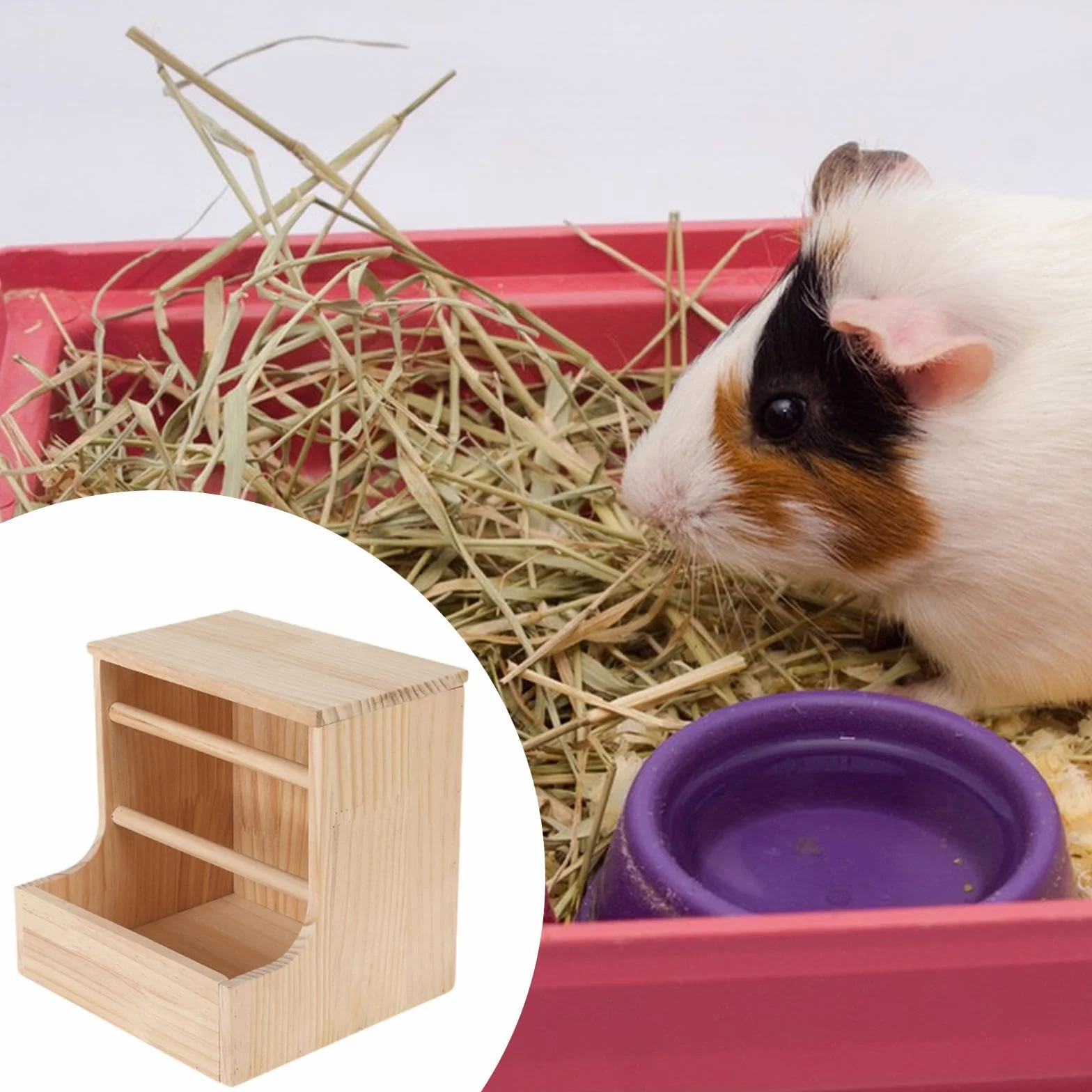 MagiDeal Mangeoire à Foin en Bois pour Lapins, Râtelier à Foin 20x10x20cm