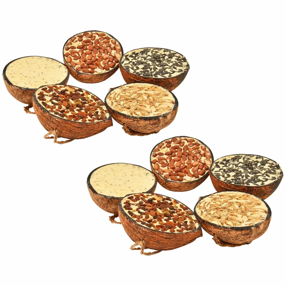 Nourriture d'oiseaux Moitiés de Noix de Coco 10 pcs 290 g