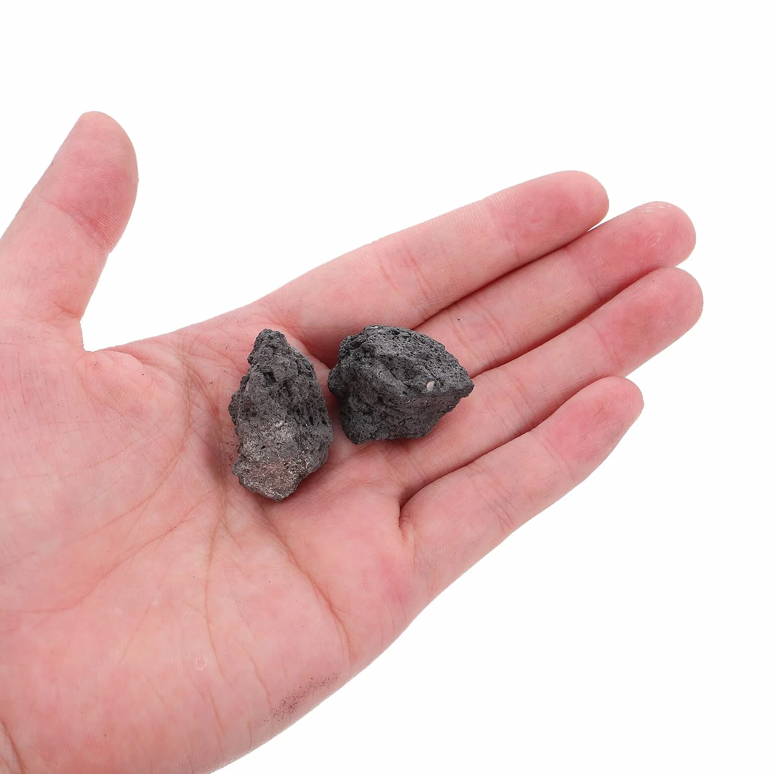 Hemobllo Roche Volcanique Naturelle Noire Poreuse 200g 2-4cm pour Décoration Aquarium, Plantes en Pot et Aménagement Paysager, Pierre Volcanique Respirante pour Terrarium et Jardin