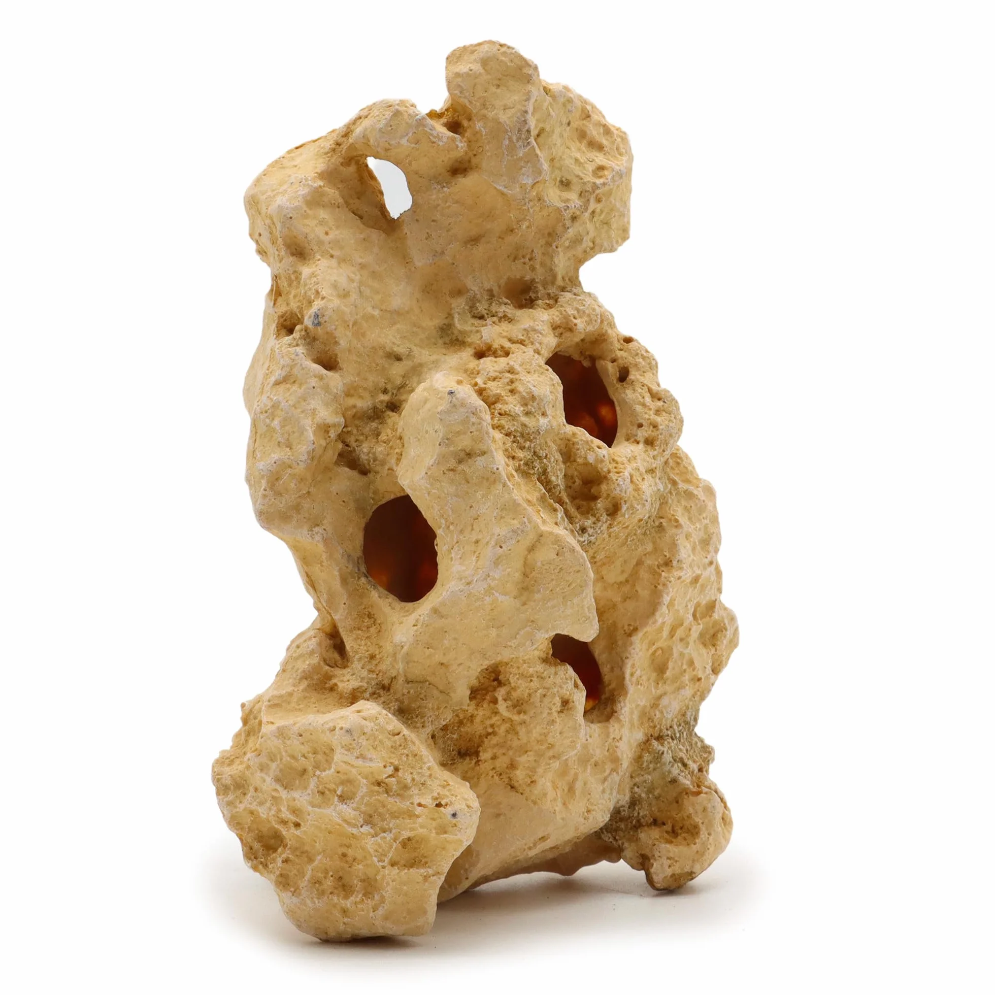 Amtra Roccia Gallura Dekoracja Akwarium Żywica Sztuczna Skała Beżowa 13,5 x 11,5 x 19,5 cm