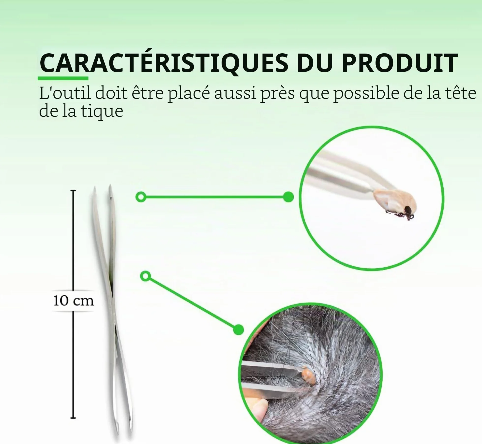 Lot de 5 Pinces à tiques MYDAISY avec étui - Crochet à tiques pour chats, chiens et humains