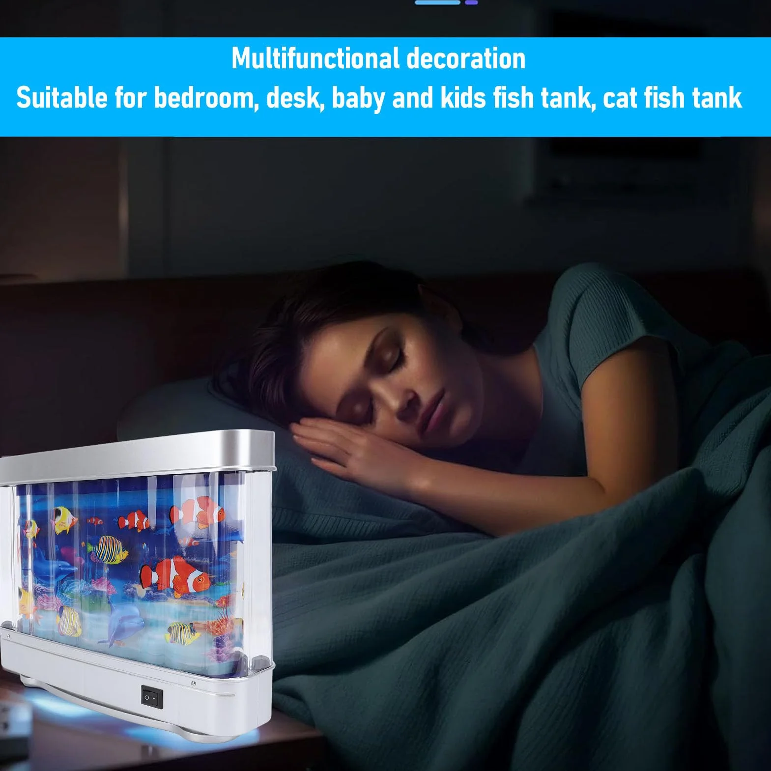 Aquarium artificiel dynamique réaliste pour enfants décoration de bureau