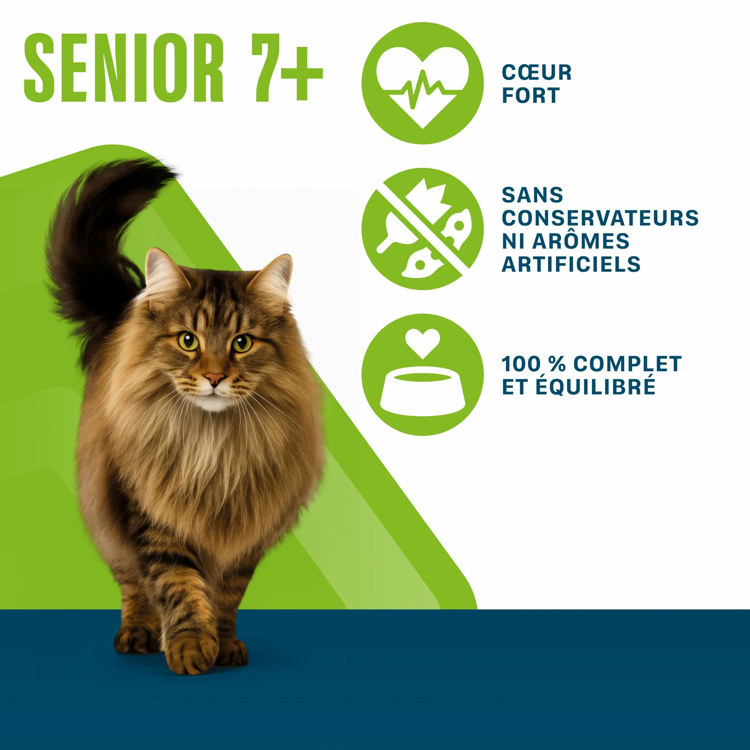 Sachet de Nourriture pour Chat Senior 7+, 4 x 13 x 85 g à la Dinde et aux Légumes/aux Poissons de l'océan et aux Petits Pois (Pack de 52)