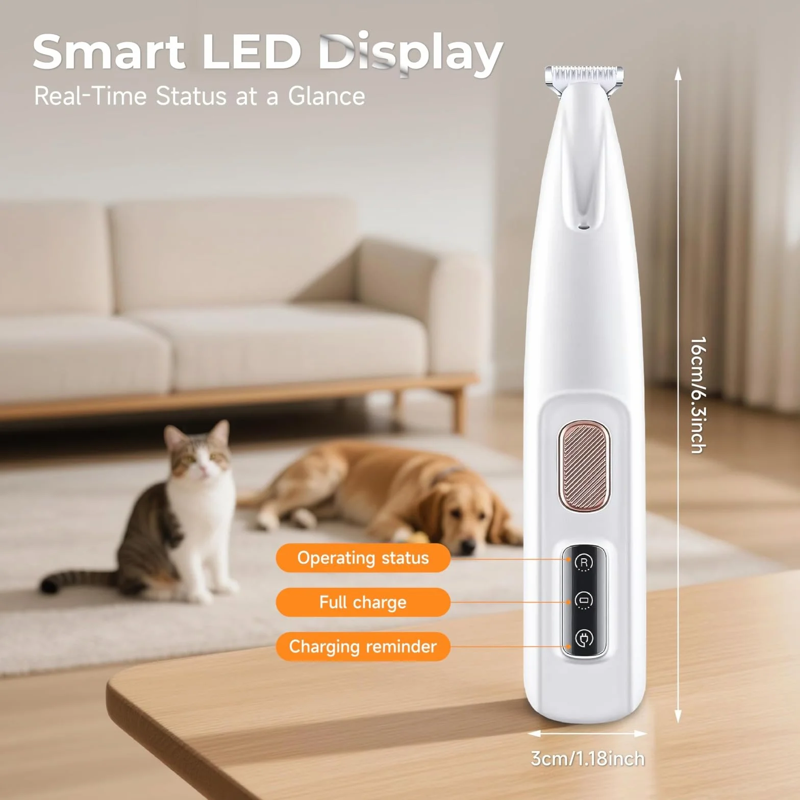 Tondeuse Pour Chat Patounet – Tondeuse Électrique Ultra-Silencieuse Rechargeable Lames Hypoallergéniques