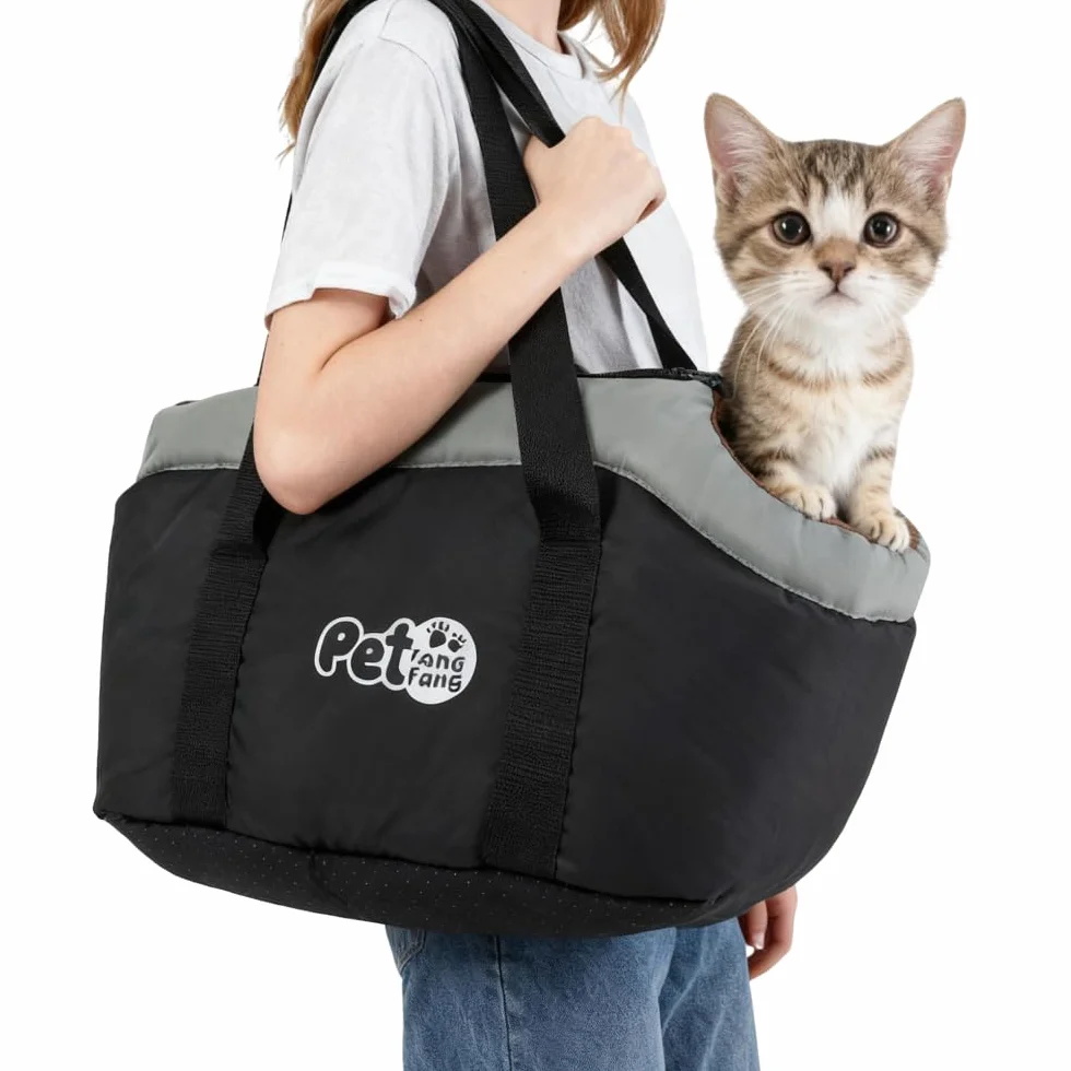 Sac Transport Chien Chat Grande Capacité Voyage Hiver Chaud Sacoche Bandoulière Portable
