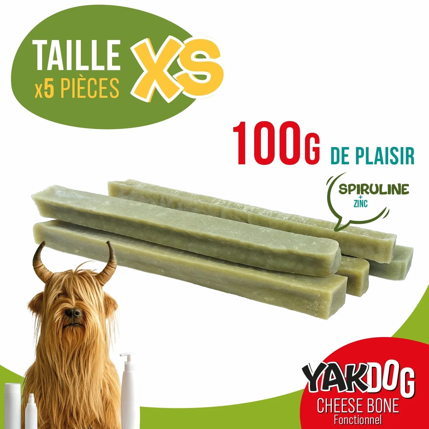 Bâtonnets Au Fromage pour Chien SANTÉ+ sans Gluten Spiruline Friandises Longue Durée XS Belgique