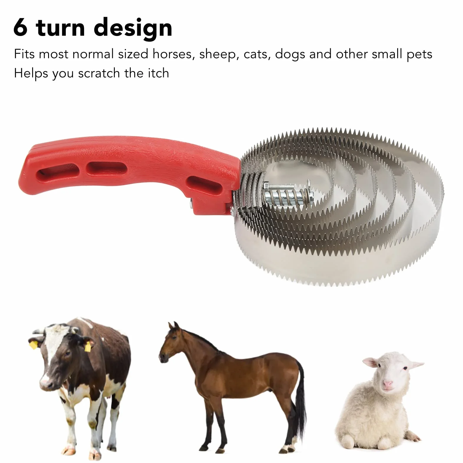 Curry Comb Peigne en Acier Inoxydable pour Chevaux, améliore l'expérience de Modification du rajeunissement des bovins, Un Traitement Doux, pour Les Animaux et Les Animaux, Moutons et bœuf