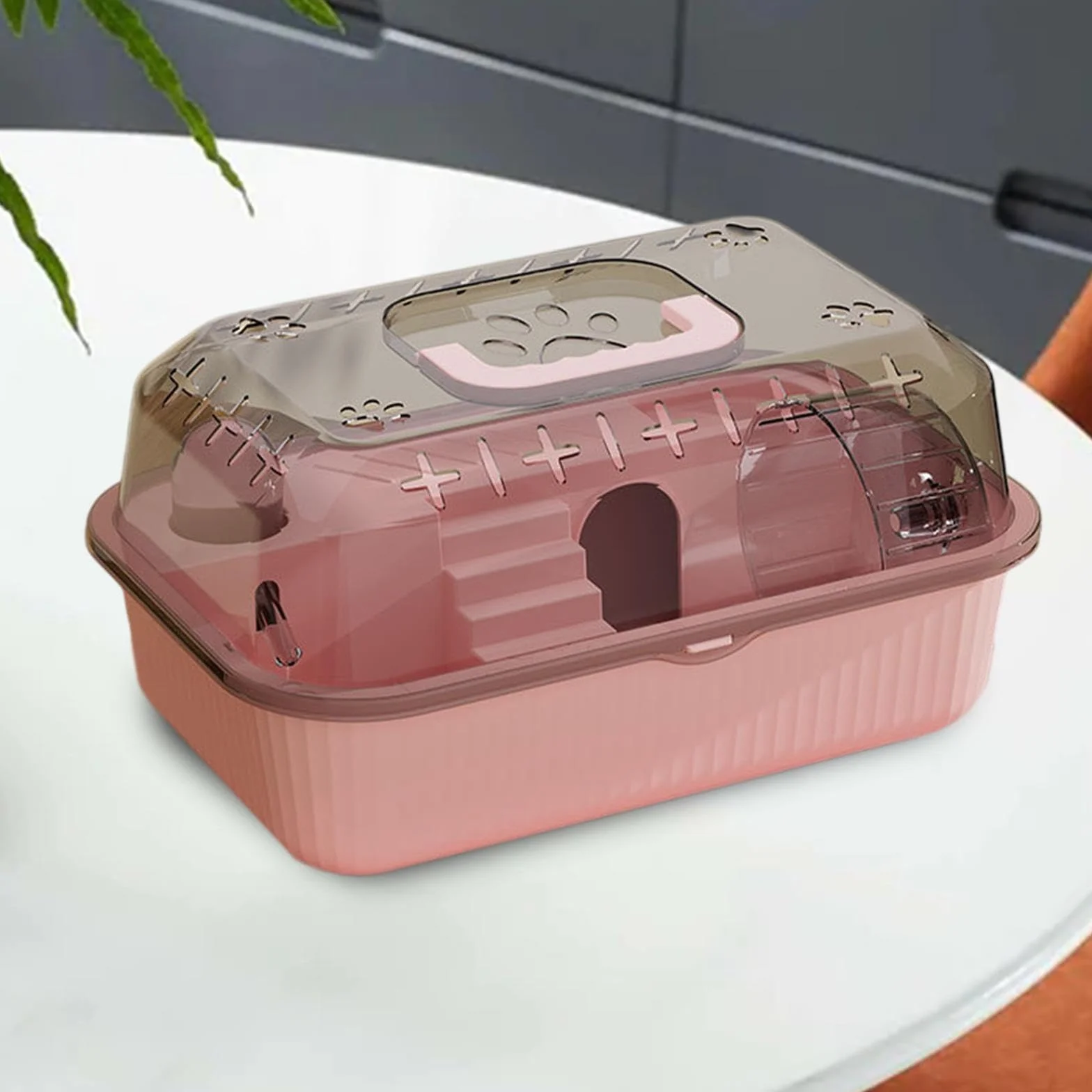 LOVIVER Petit conteneur pour Animaux de Compagnie, boîte de Transport pour Hamster, Cage Portable pour Rongeurs
