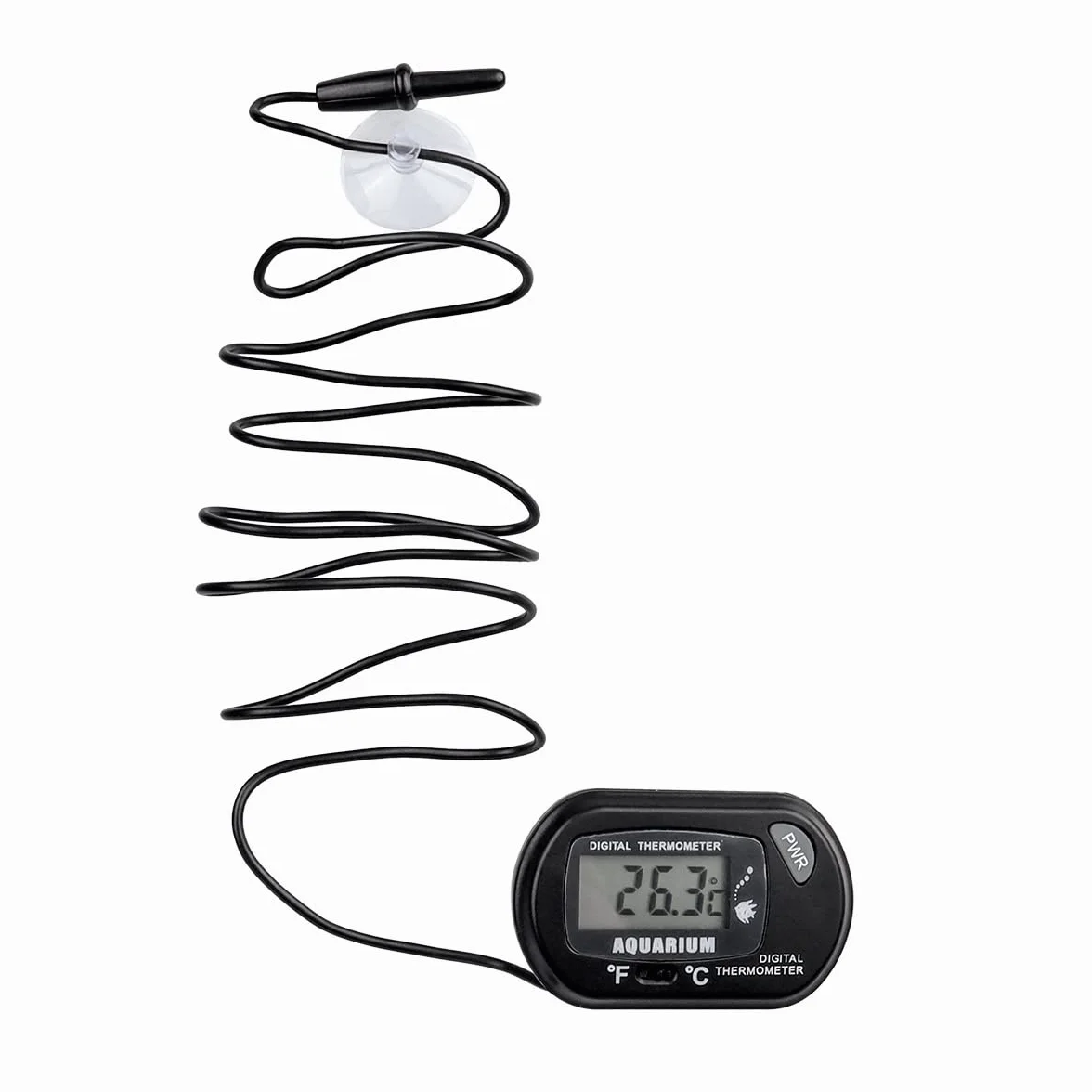 Treki Thermomètre Aquarium LCD Numérique avec Sonde pour Réservoir Marin Incubateur
