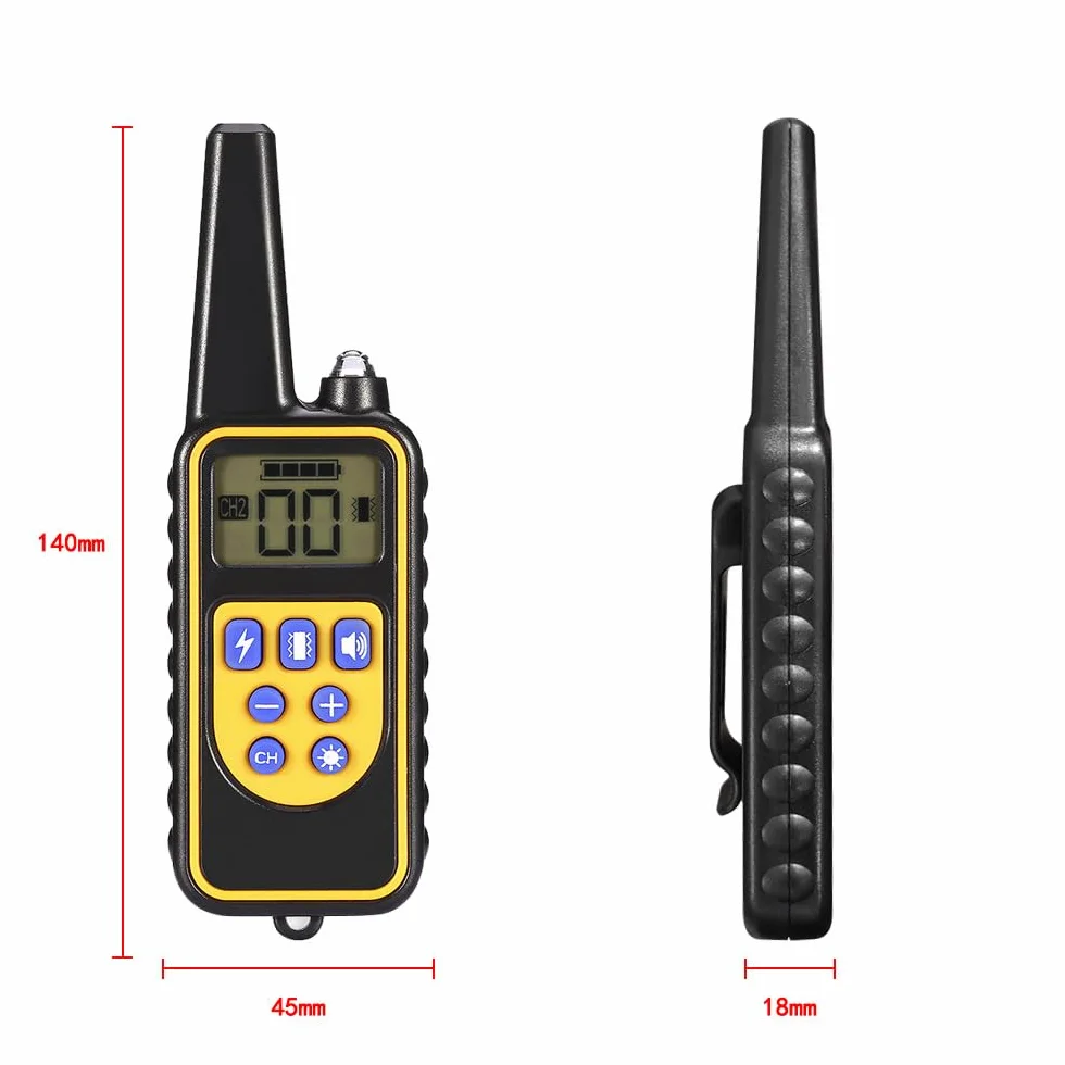 Collier de Dressage pour Chien, Rechargeable Collier Electrique pour Chien, Collier Dressage Chien avec Mode Vibration, Son, Choc Statique et Lumière, IPX67 étanche, Adapté à Tous Les Chiens