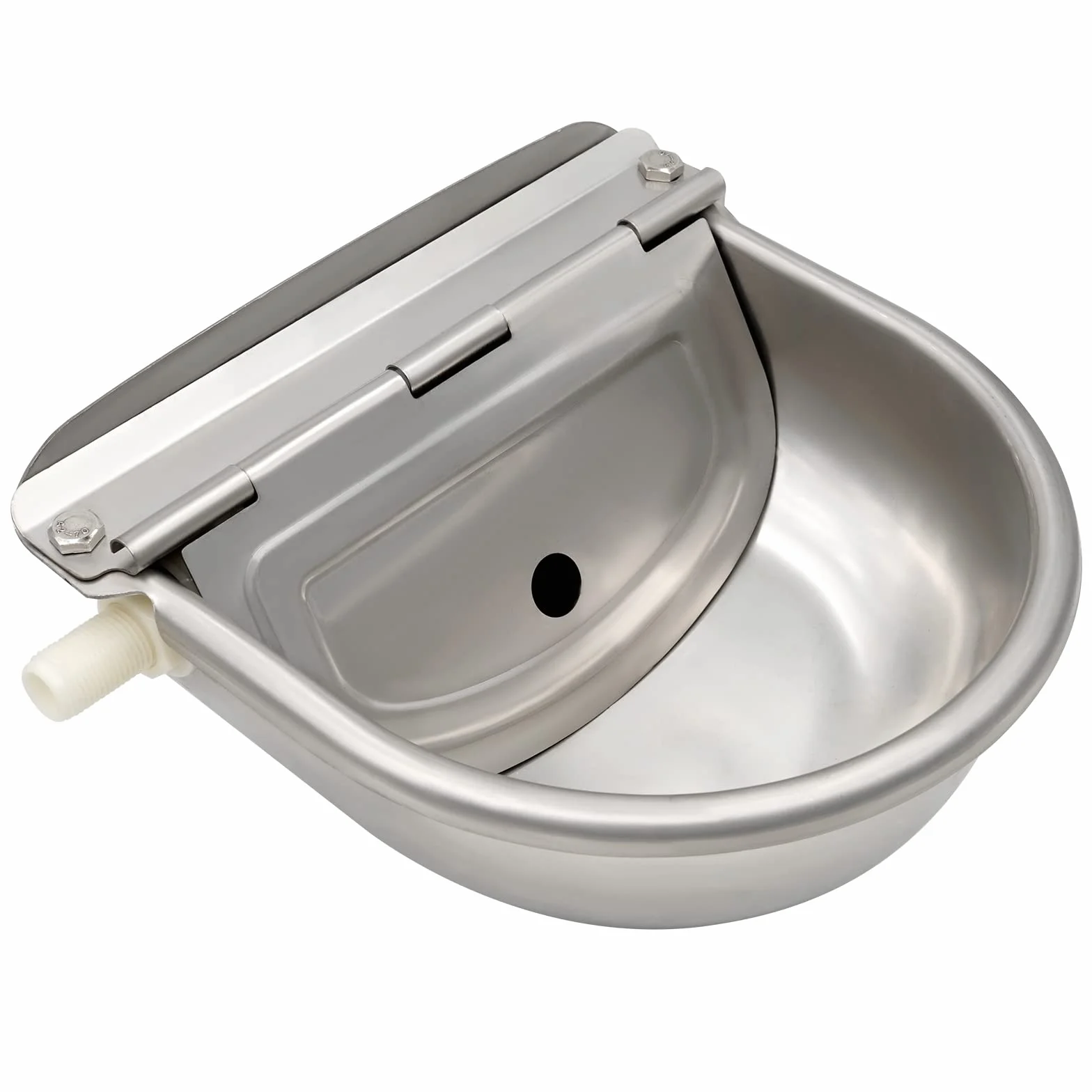 Abreuvoir Automatique en Acier Inoxydable avec Valve Flotteur pour Bovins, Chevaux, Moutons