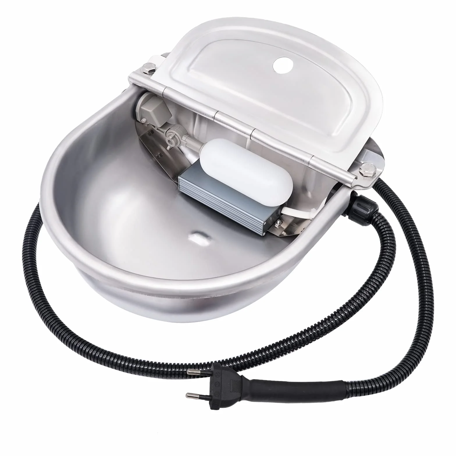 Abreuvoir Chauffant Automatique en Acier Inoxydable 220V pour Chevaux et Bovins