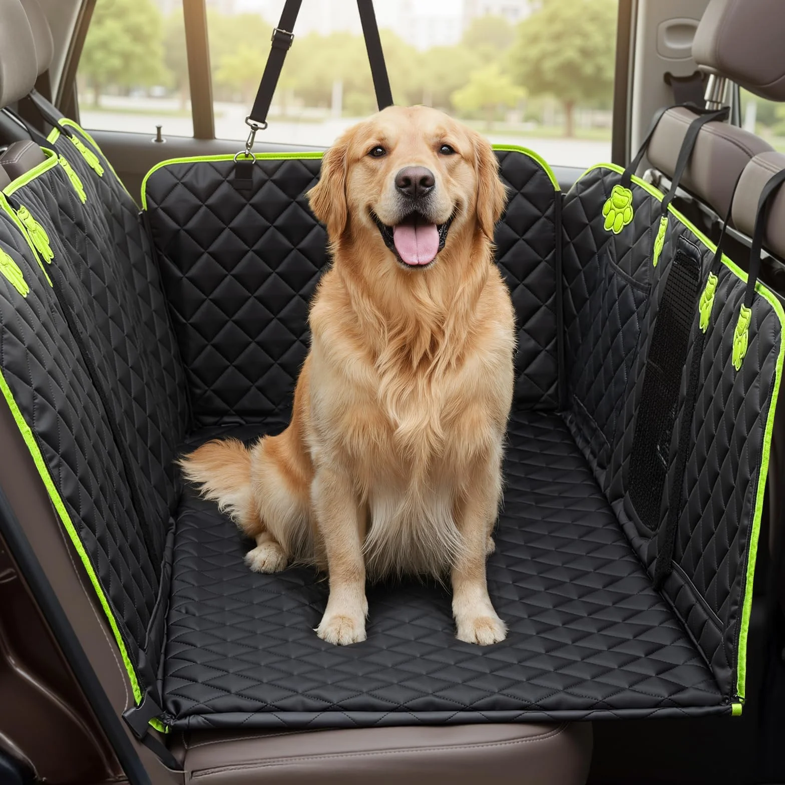 Pecute Protection Voiture Chien 2-en-1 Siège Auto Anti-Griffes Imperméable 150 kg
