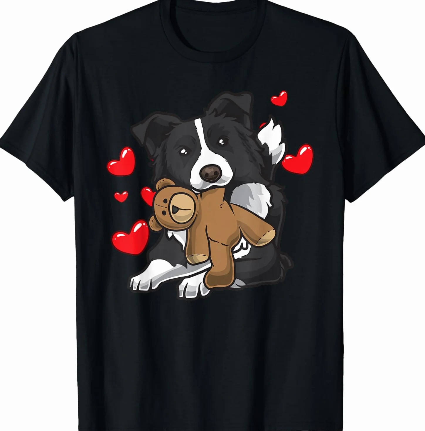 Border Collie Chien T-Shirt Animal en Peluche
