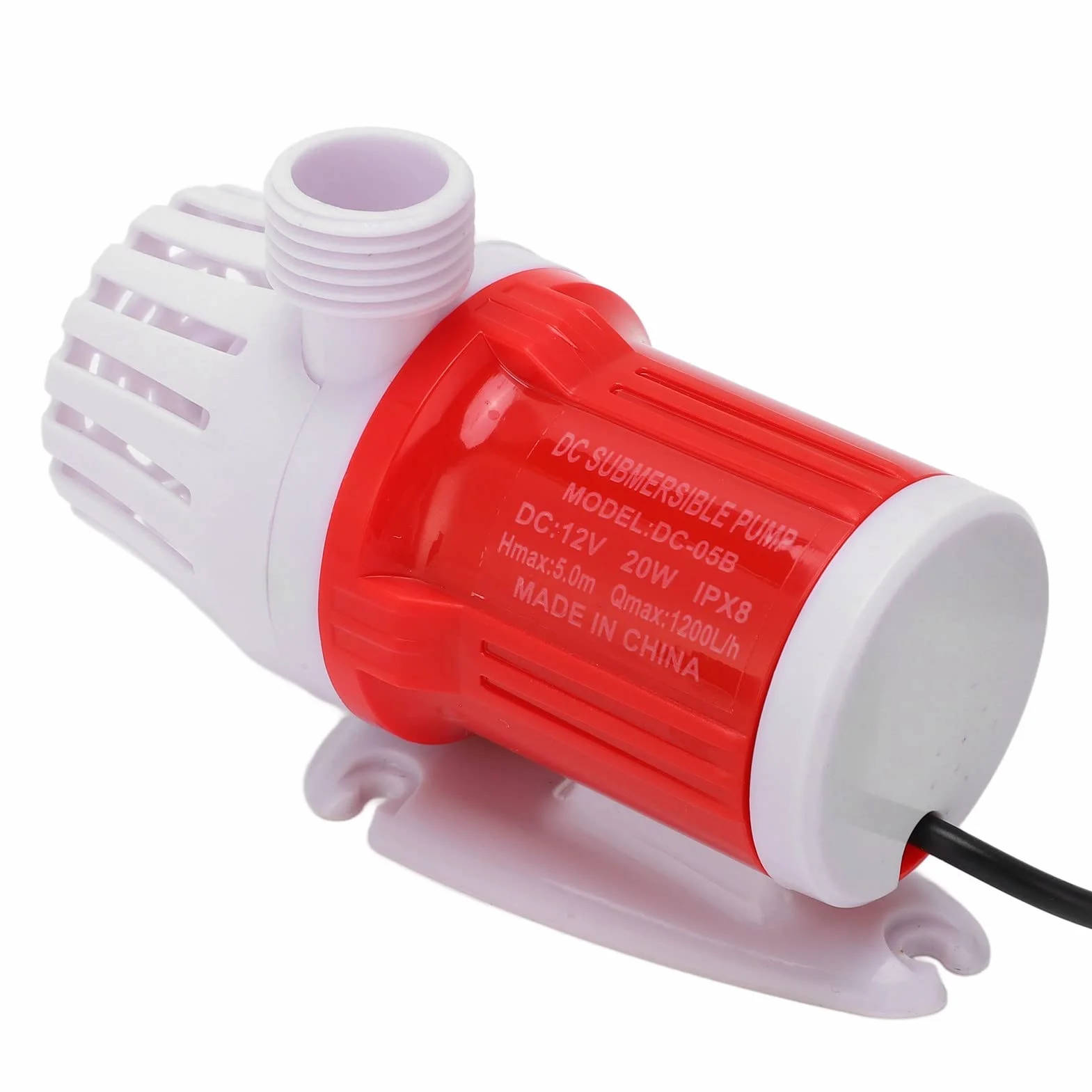 Pompe de surpression 1200 L/h 20 W DC 12 V sans balais automatique faible bruit pour aquarium bassin