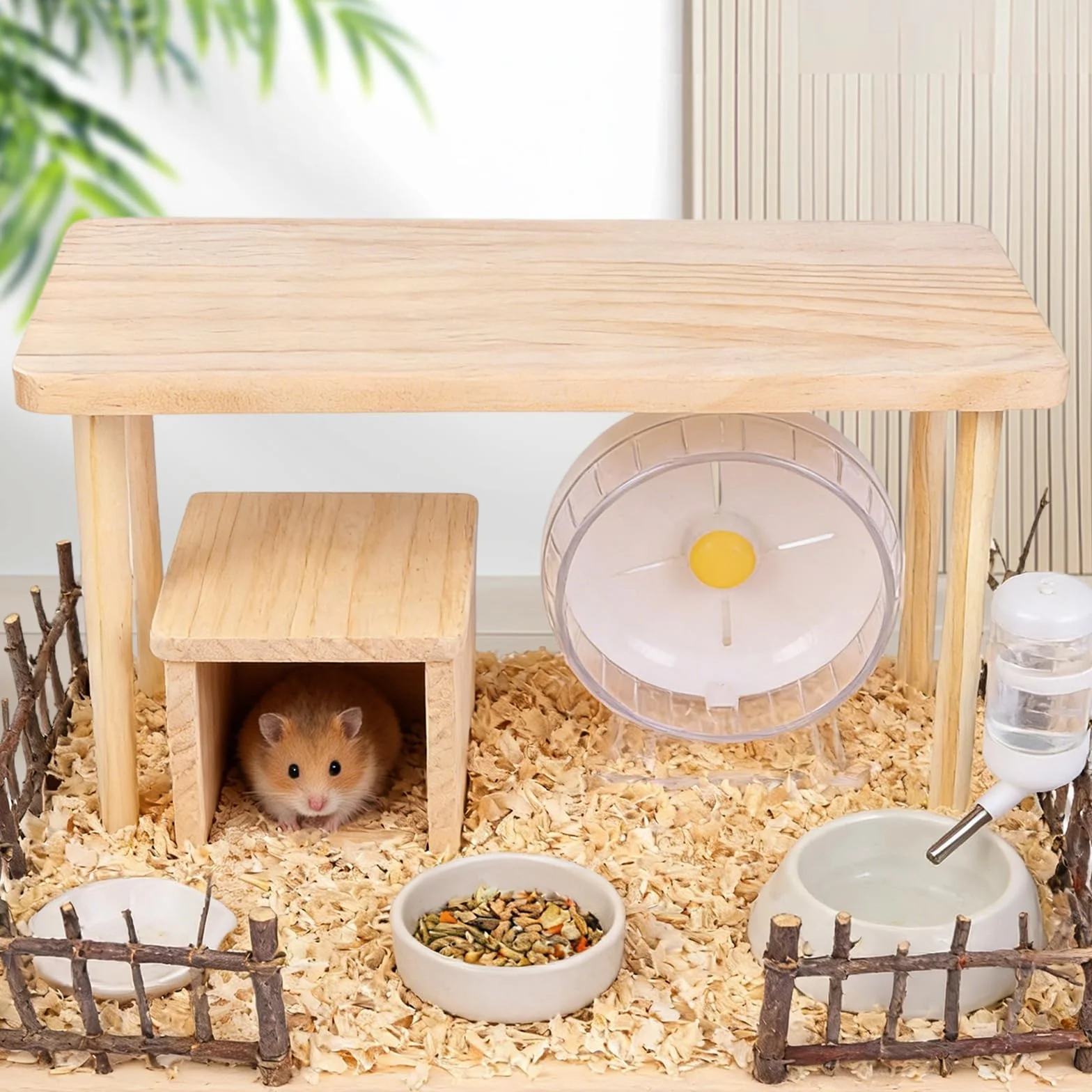 2 PièCes Plateforme pour Hamster - Plateforme d'escalade pour Hamster - comme DéCoration pour La Cage de Votre Animal,Adapté à La Plupart des Cages,Adapté Aux Hamsters,HéRissons