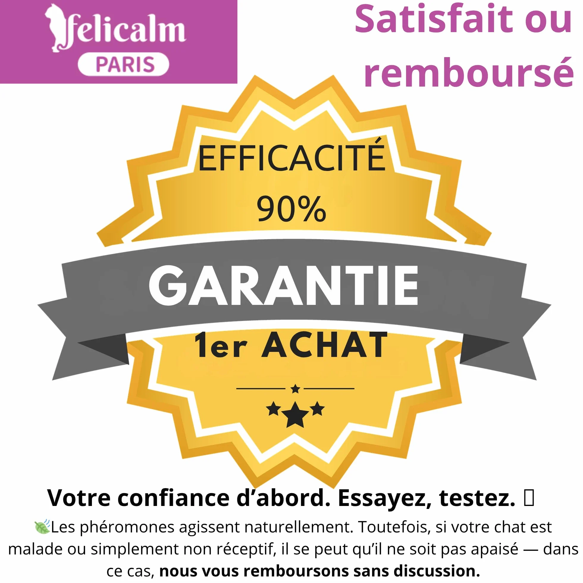 PHEROMONE Anti Stress Pour Chat Paris 6 Recharges 48 ML Calmant