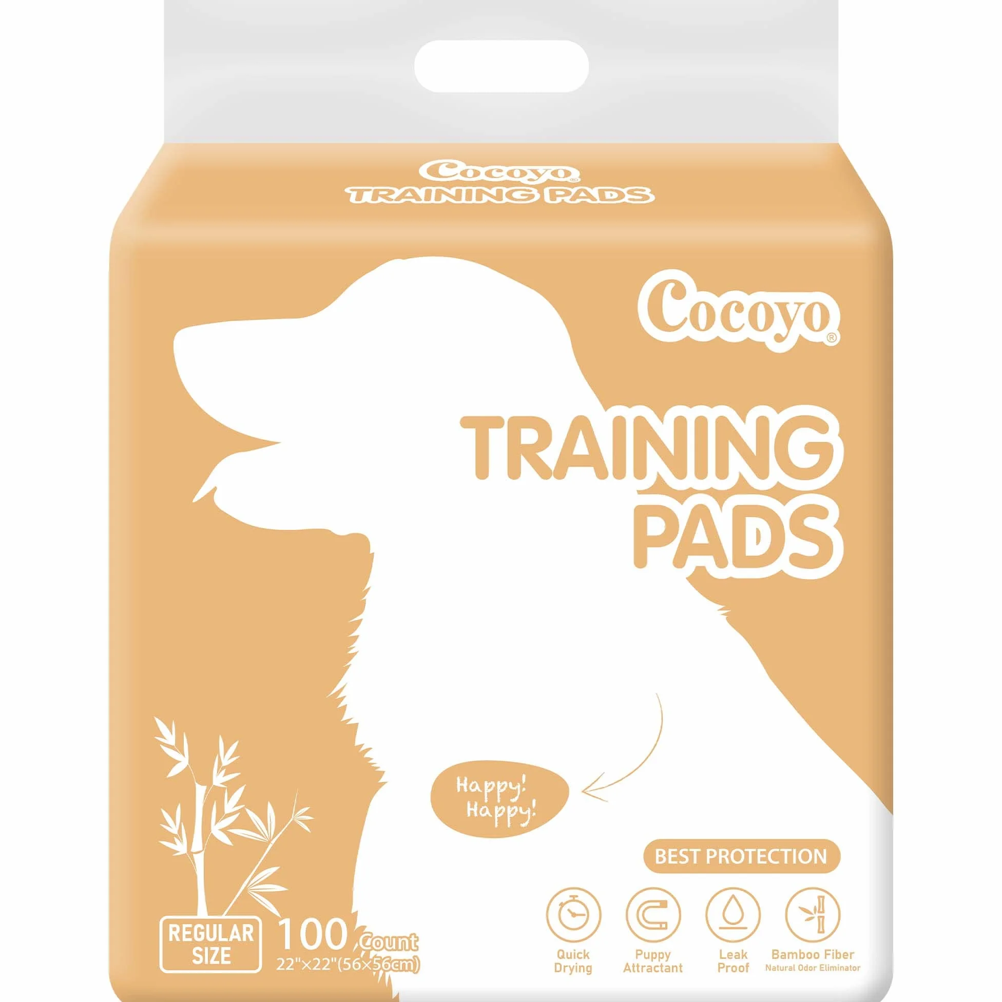 COCOYO Tapis de dressage en bambou respectueux de l'environnement | Tapis de dressage respectueux de l'environnement pour tous les chiens | 100 tapis de dressage super absorbants pour chiots