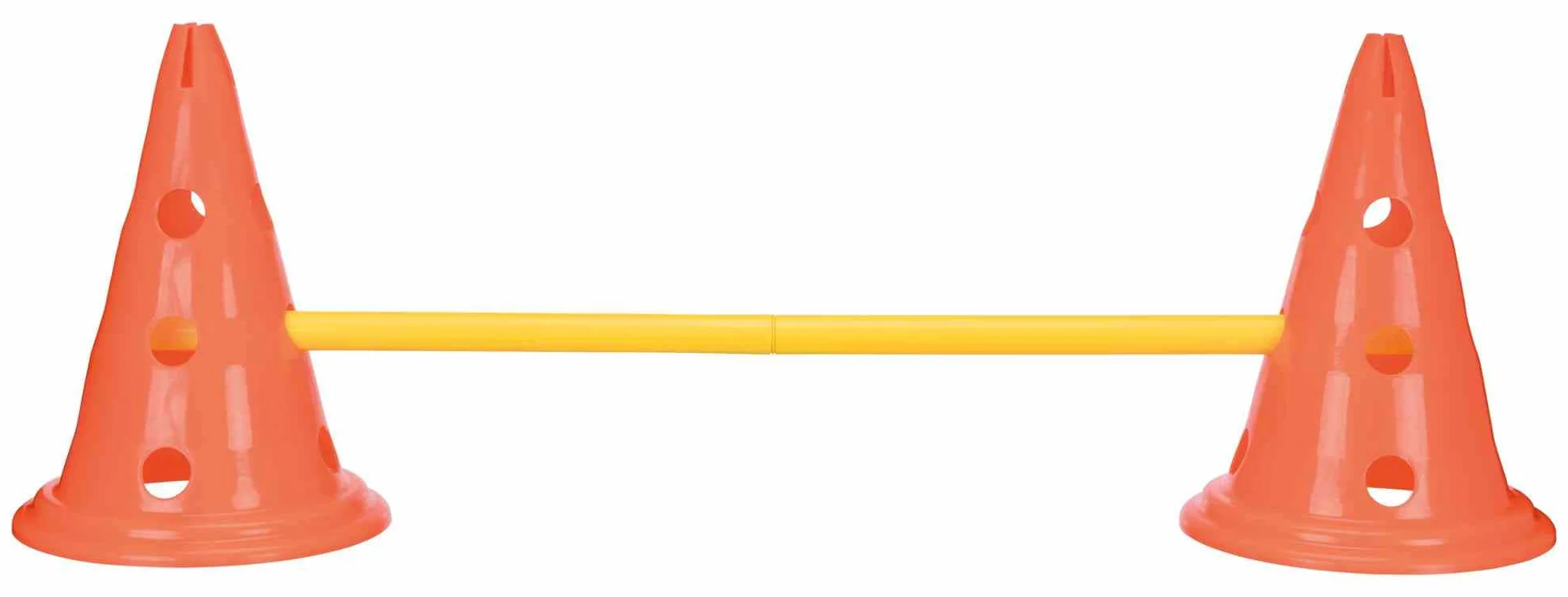 Trixie Set d’Obstacles à cônes - Accessoire d’entraînement résistant pour Agility Canine - ø 23 × 30 cm/78 cm Orange/Jaune, équipement de Sport canin pour la Maison