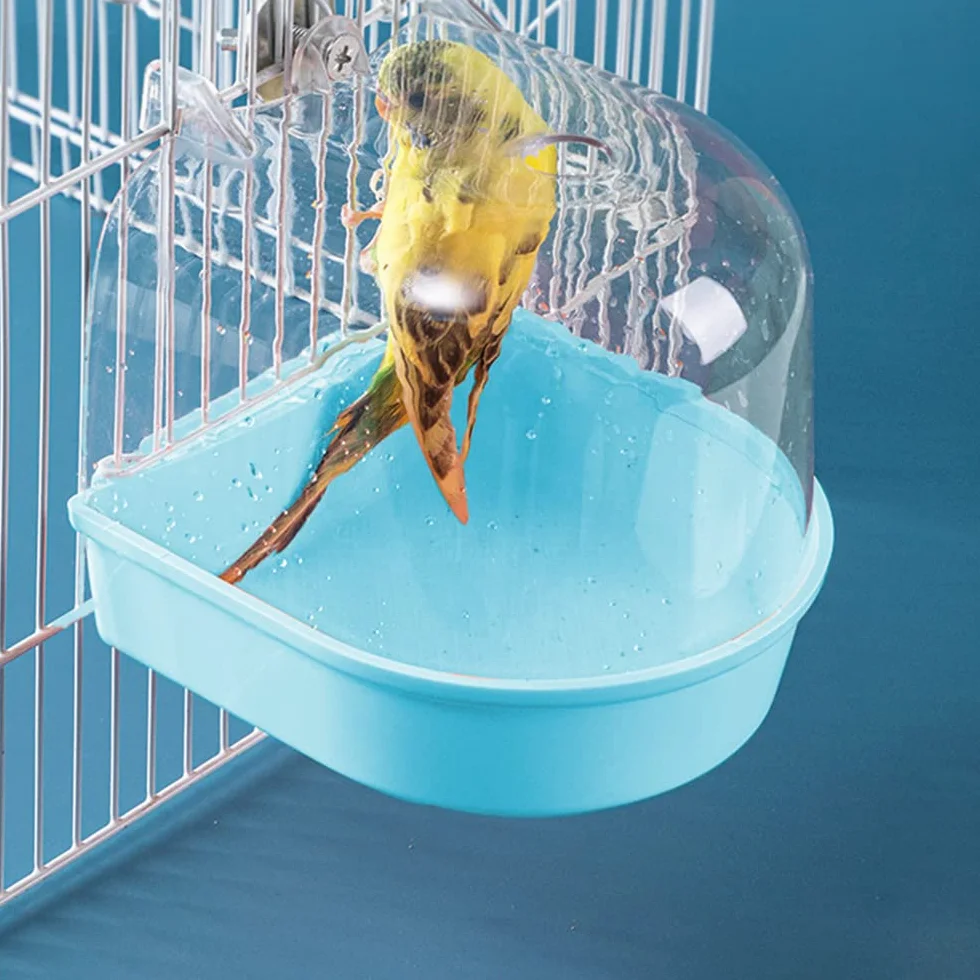 Baignoire pour Oiseaux Cage avec Crochets Suspendue