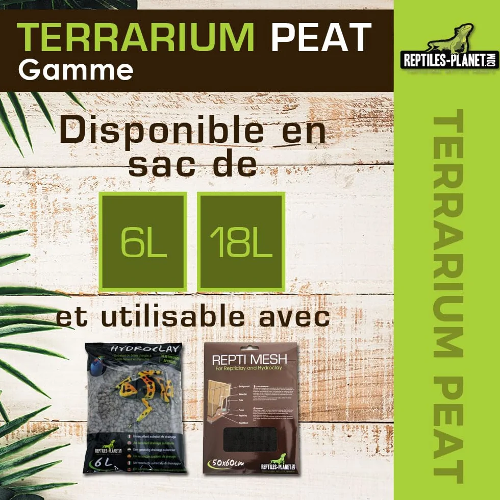 Terrarium Peat Substrat Naturel Tourbe 6 Litres