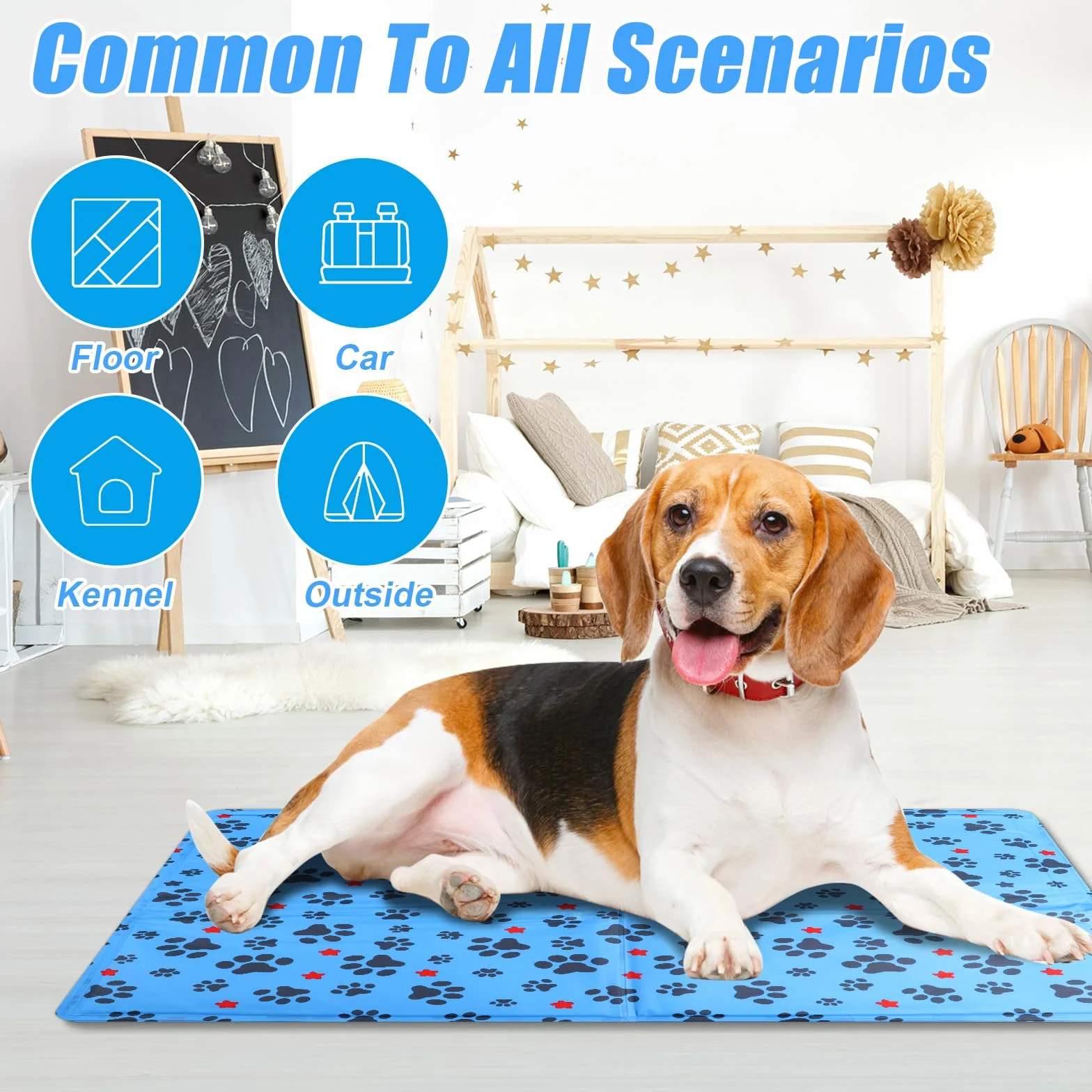 Tapis Rafraichissant Chien Chat 60×50cm Coussin Rafraichissant pour Chien Tapis Refrigerant Animaux Étanche Facile à Nettoyer