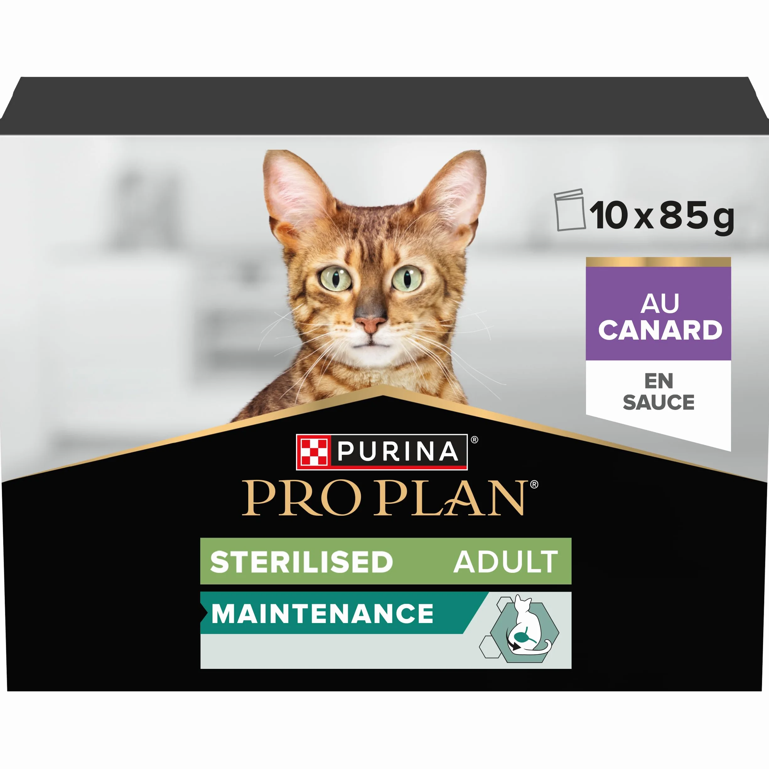 PRO PLAN Adulte Stérilisé Maintenance Canard en Sauce 10x85g