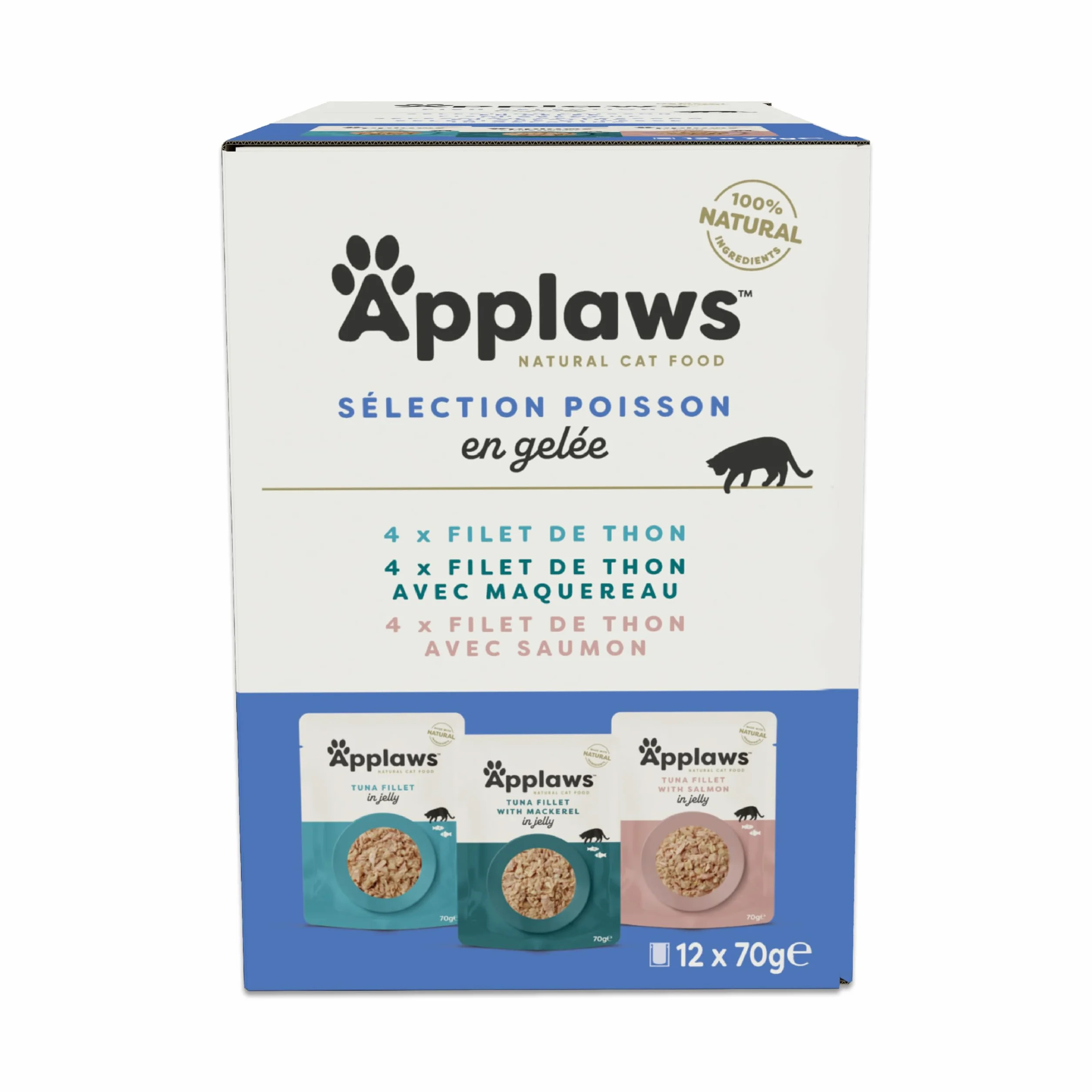 Applaws Natural Wet Cat Tuna Fish Selection in Jelly Pack 12 x 70g