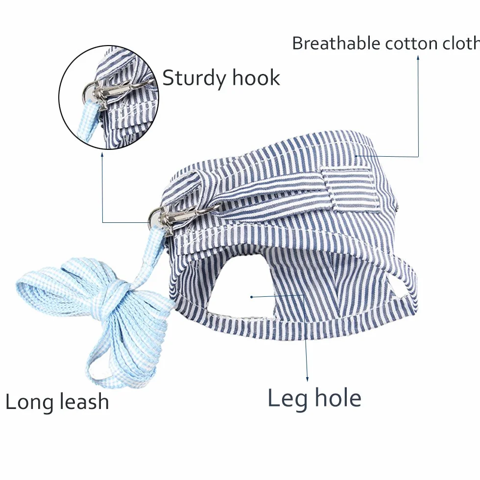 ASOCEA Ensemble de Harnais et Laisse réglables en Coton Doux pour Lapins cochons d'Inde pour Rats Iguane Hamster furets Petit Animal