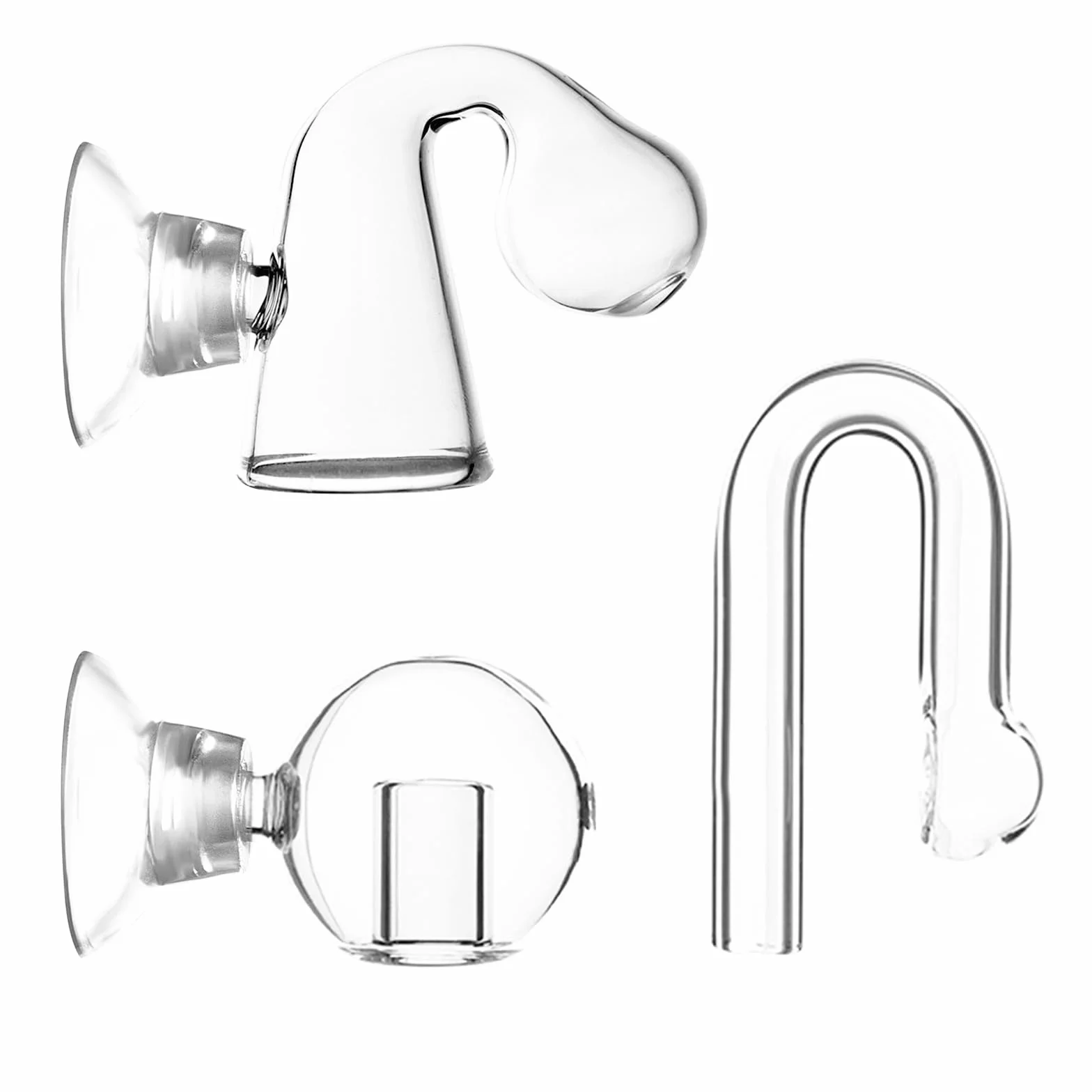 Drop Checker CO2 3 Pièces avec Ventouse Testeur CO2 pour Aquarium d'Eau Douce