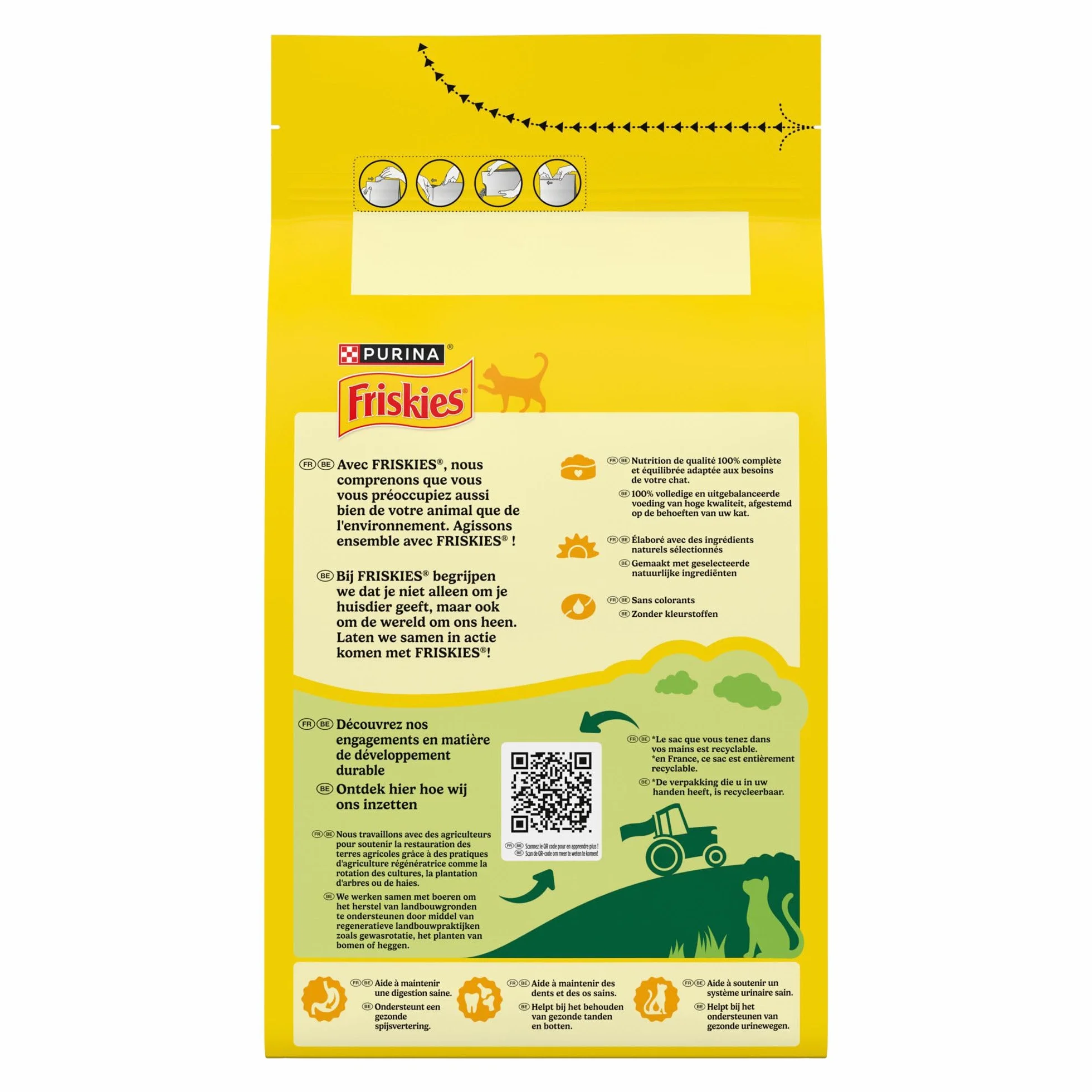 FRISKIES Chat Croquettes complètes pour Chats Adultes Saumon Légumes 1,5 kg