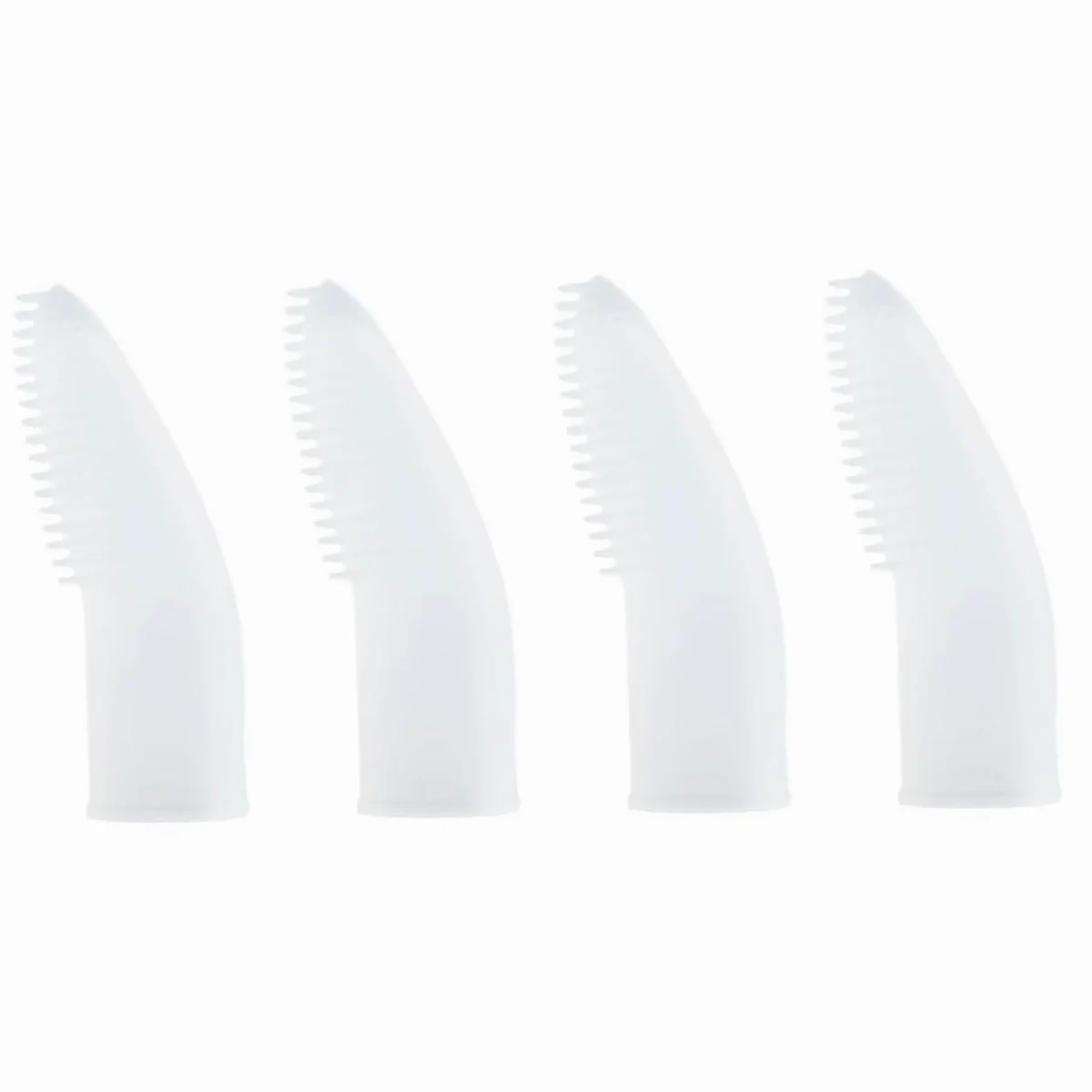 POPETPOP Lot De 4 Brosses À Dents Pour Animaux De Compagnie Outil De Nettoyage Des Dents De Chien Brosse À Dents En Silicone Pour Chien Fabrication Soignée Matériau Sûr