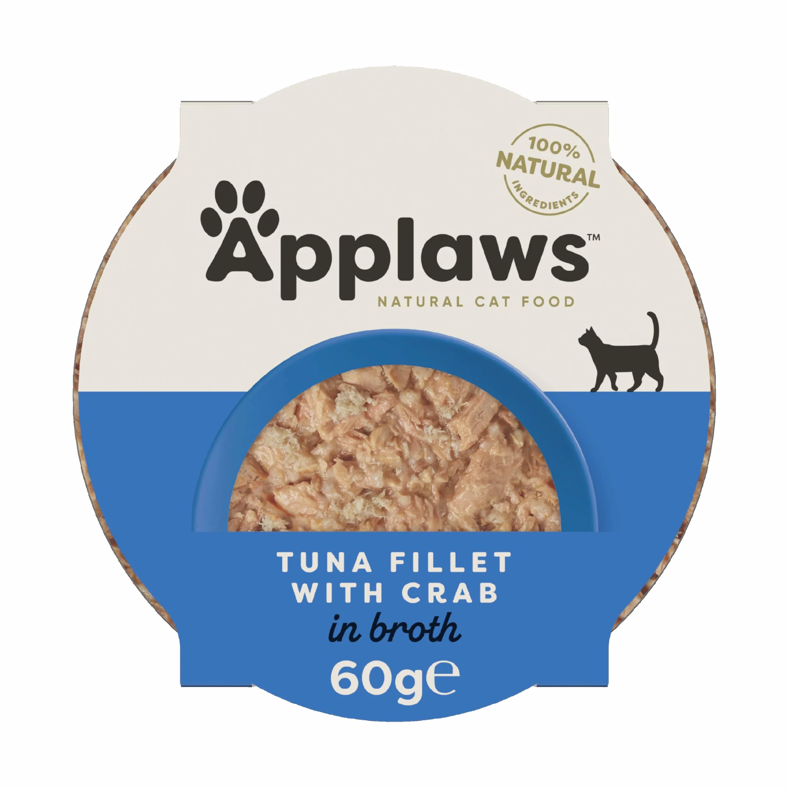 Applaws Aliment pour Chat Thon Fillet avec Crabe en Bouillon 10 x 60g