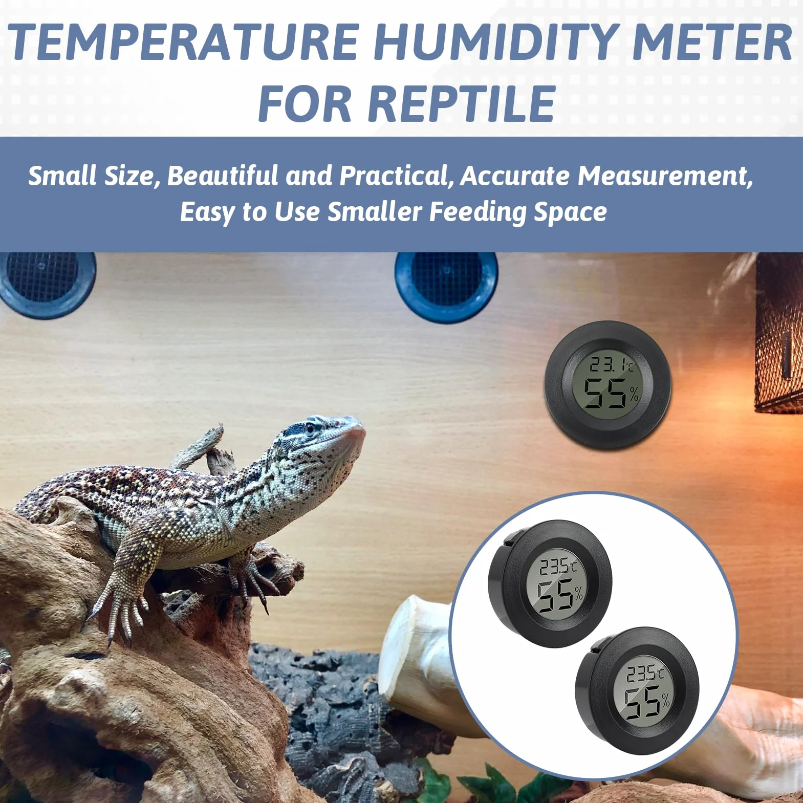 Mini Thermomètre Hygromètre Intérieur, Digital LCD Température Humidité Moniteur pour Chambre Bebe