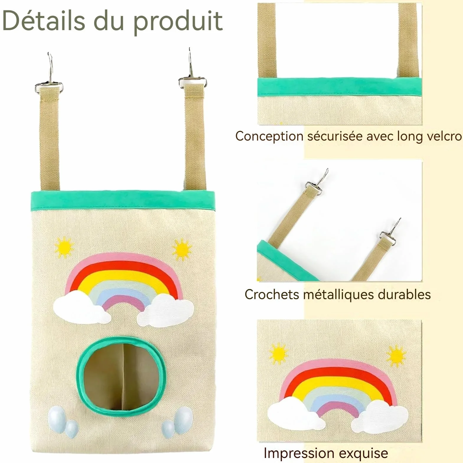 Mangeoire à Foin de Lapin Suspendu pour Hamster Chinchillas