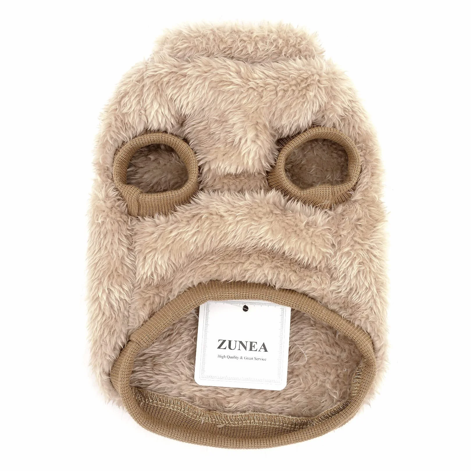 Manteau d'hiver chaud en polaire pour petit chien avec anneau en D pour harnais et laisse Chihuahua Yorkshire Marron S