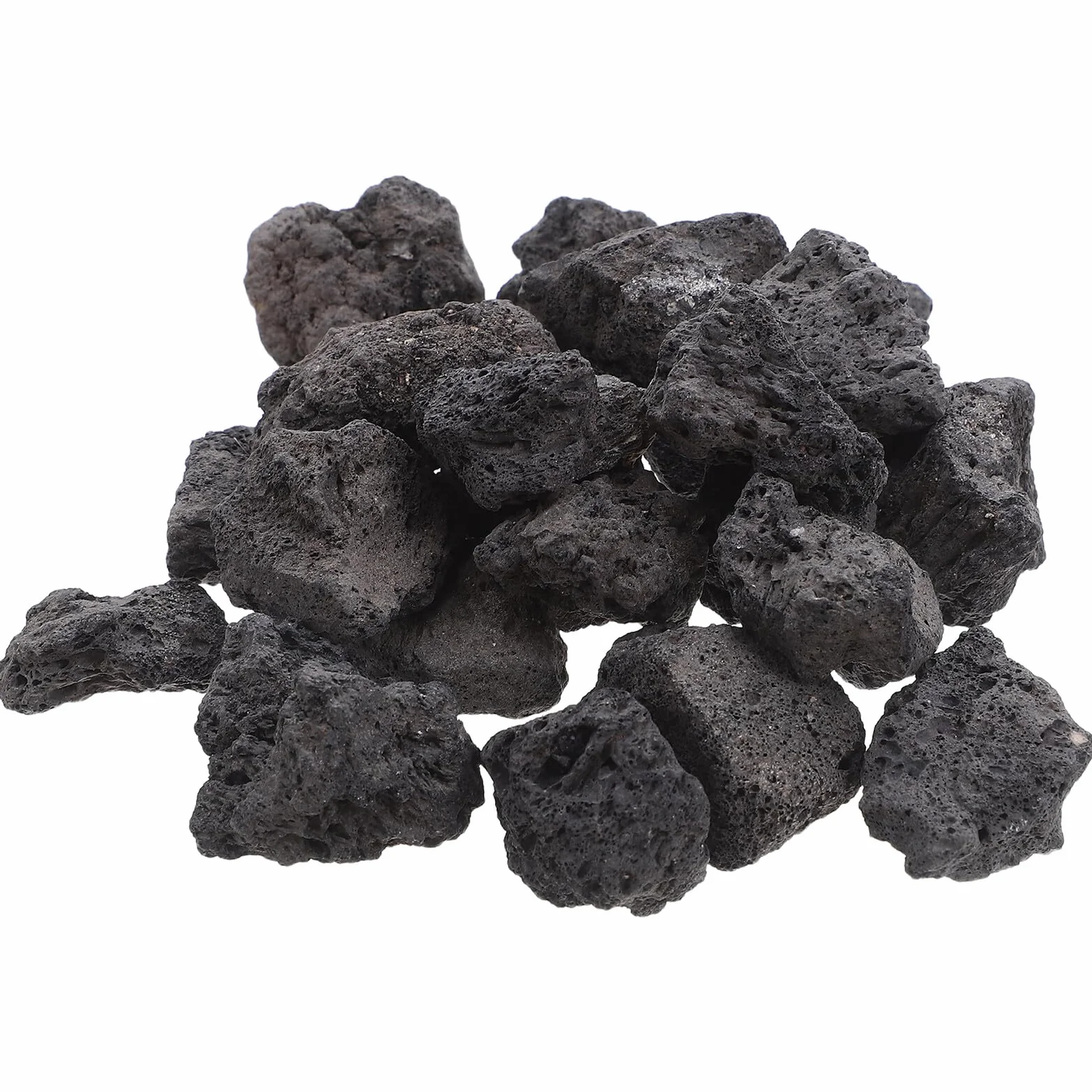 Hemobllo Roche Volcanique Naturelle Noire Poreuse 200g 2-4cm pour Décoration Aquarium, Plantes en Pot et Aménagement Paysager, Pierre Volcanique Respirante pour Terrarium et Jardin