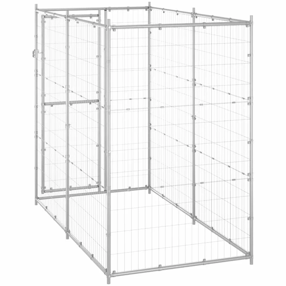 Enclos pour Chiens Acier Galvanisé vidaXL 110x220x180 cm