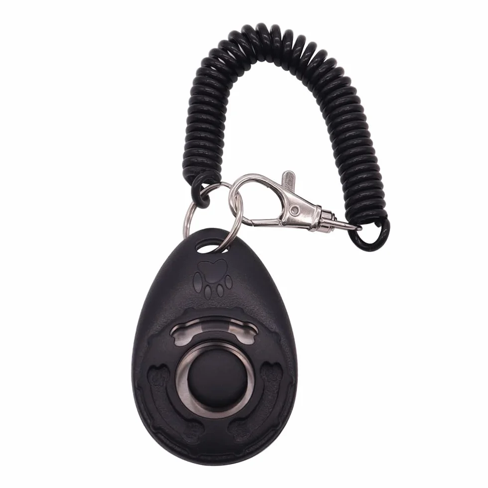 1 Pièce Clickers pour Chien, Clicker Chien Dressage,Clicker Training, Clicker de Chien avec Grand Bouton pour Pet Training Professional, pour Chiens, Chats, Oiseaux, Chevaux (Noir)