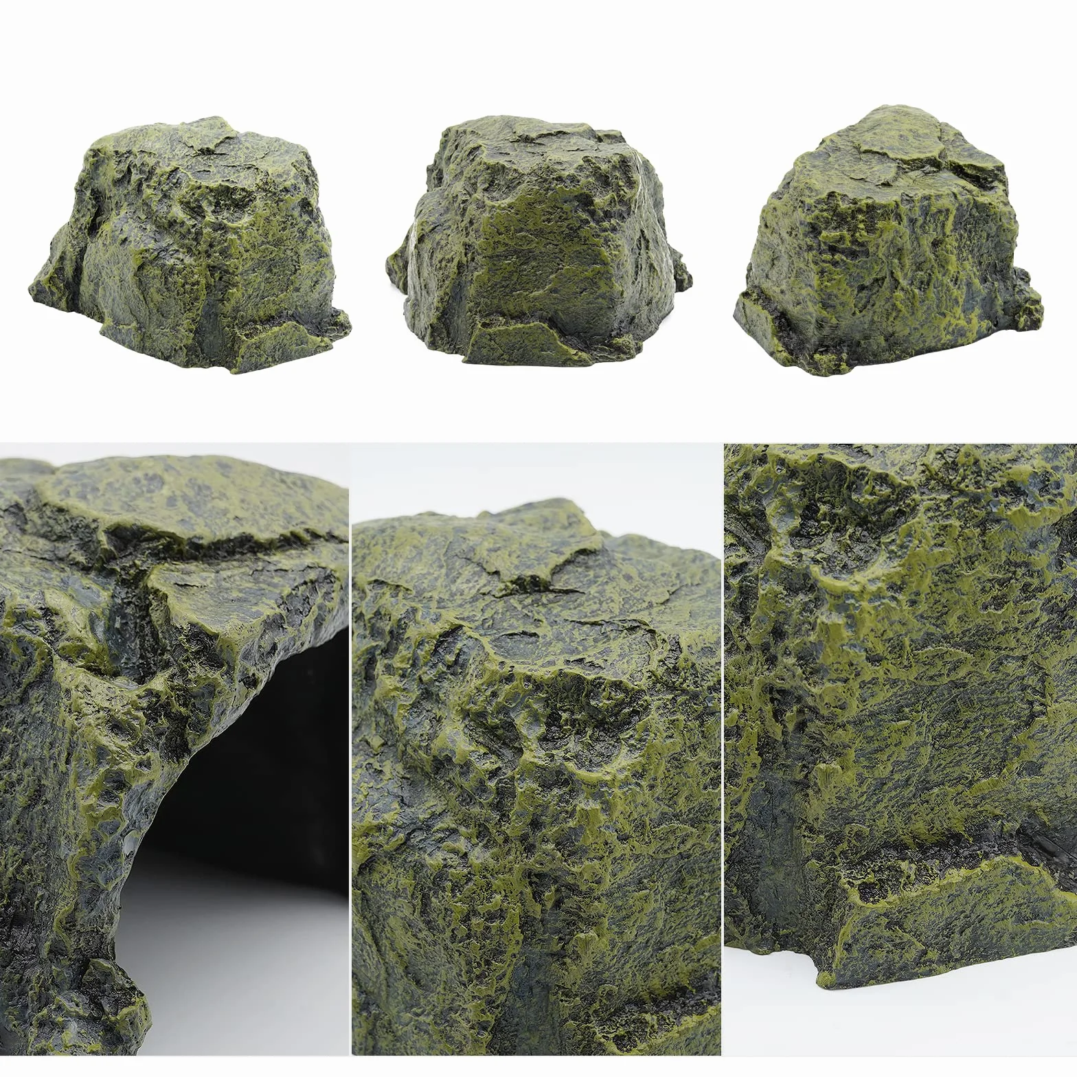 Grande Cachette Reptile Résine Abri Tortue Lézard Serpent Amphibiens Décoration Terrarium Aquarium