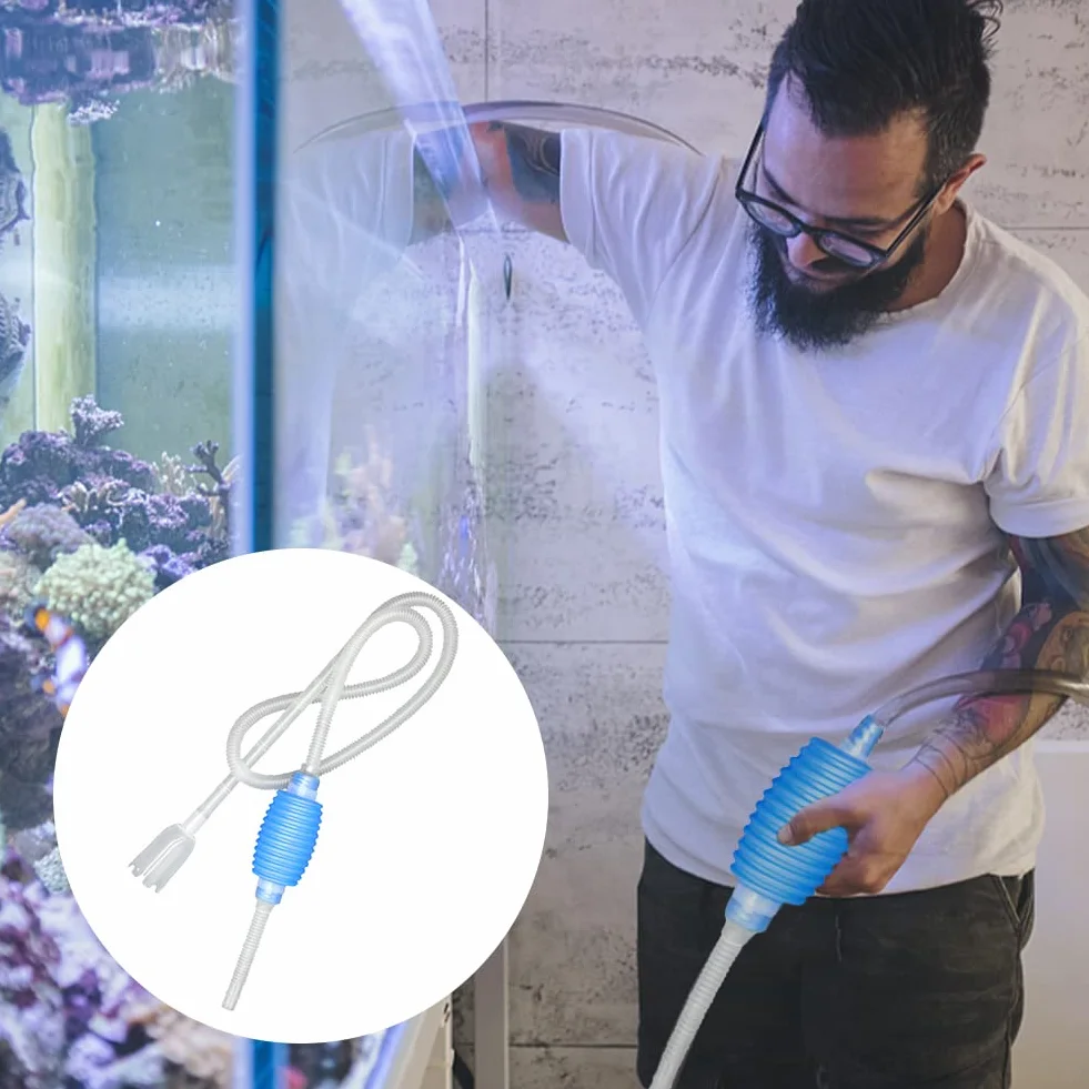 Pompe à siphonner eau avec filtre à gravier changeur d'eau aquarium