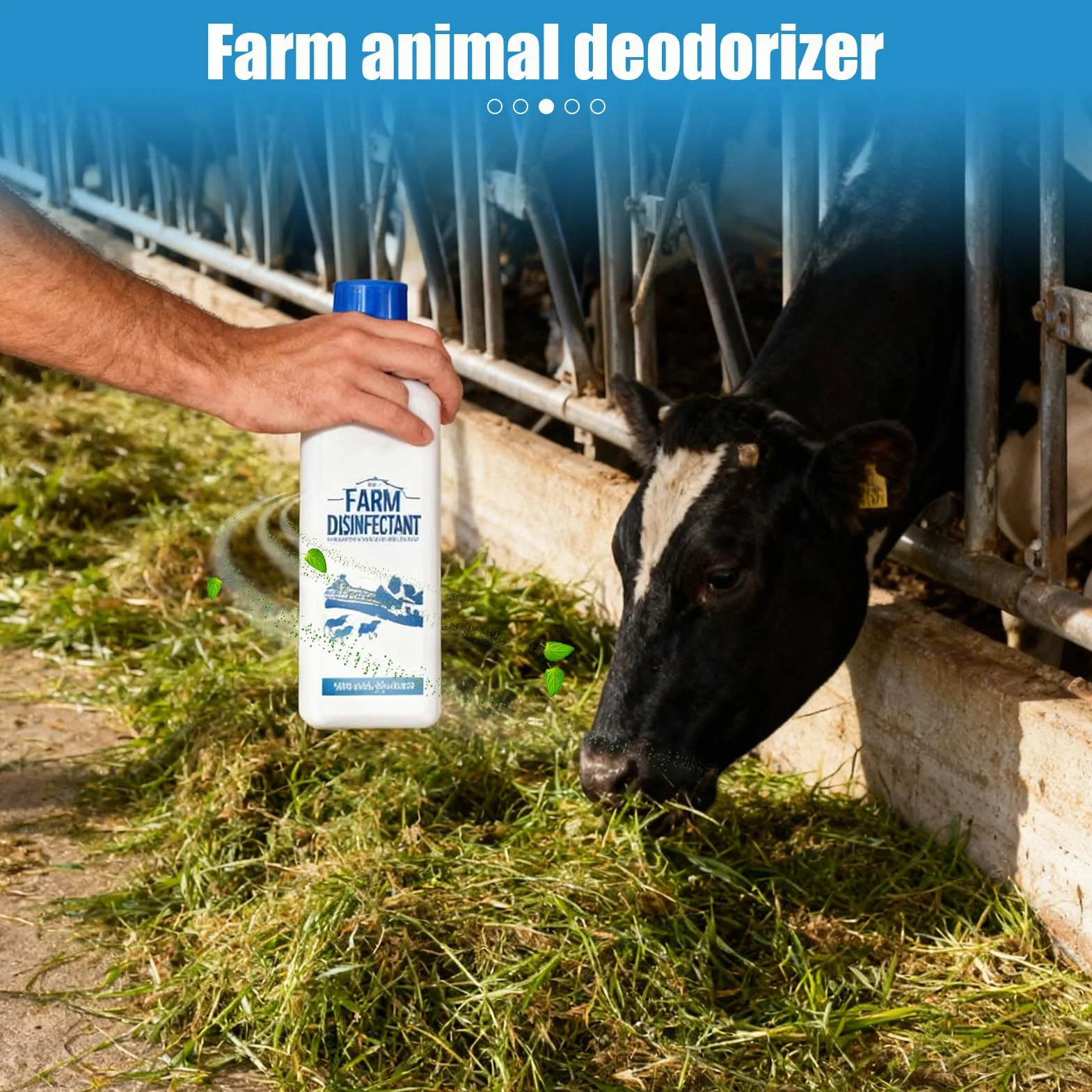 Éliminateur d'odeurs pour poulailler - Solution agricole - 100 ml - Spray éliminateur d'odeurs pour bétail - Pour greniers à oiseaux, cailles, poulaillers - Abri de canard - Clapier à lapin