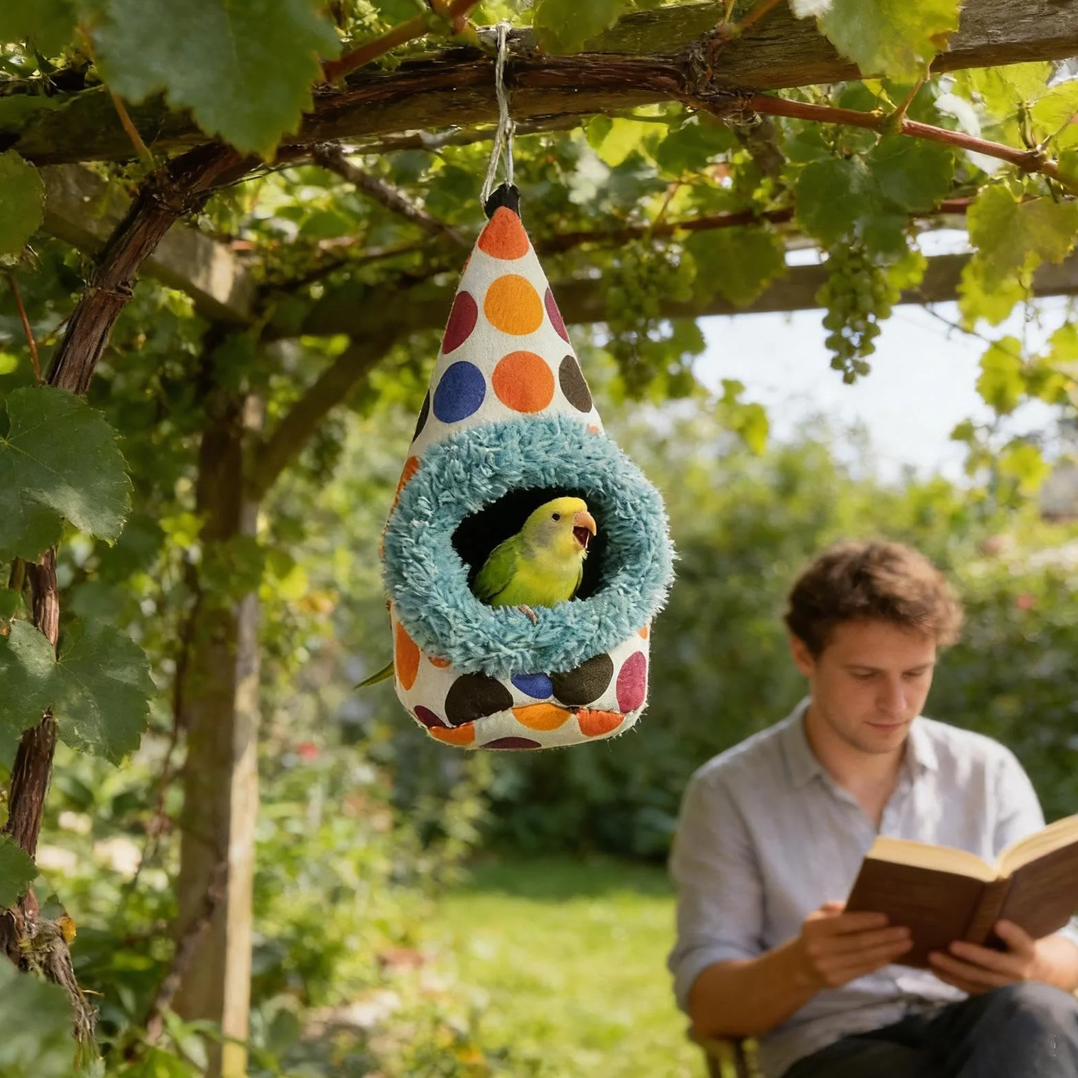 Lit pour cage à oiseaux en peluche, nichoir pour se reposer, canari, calopsitte, pinson