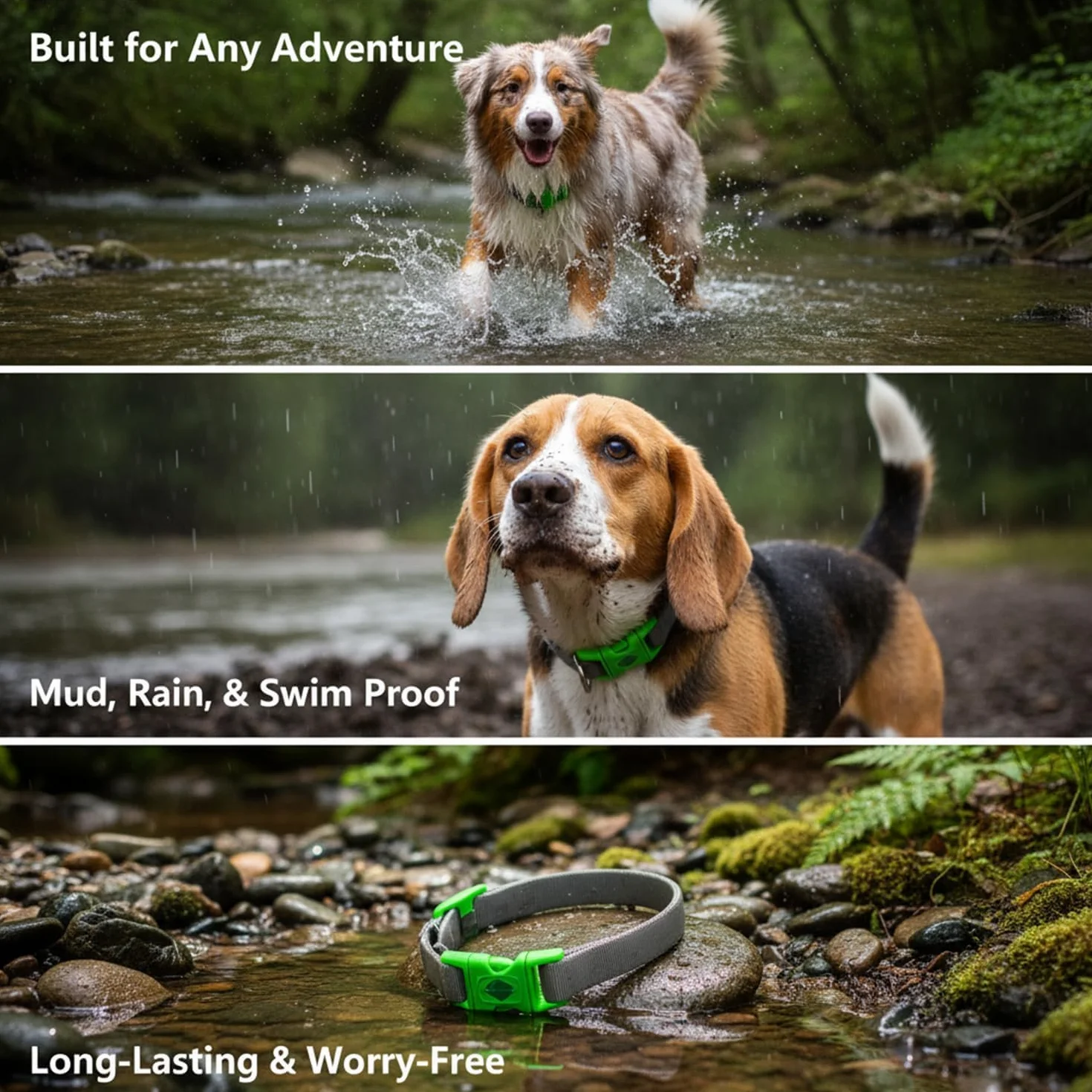 Collier Anti Puces pour Chien Réglable avec 2 Capsules Remplaçables, Étanche