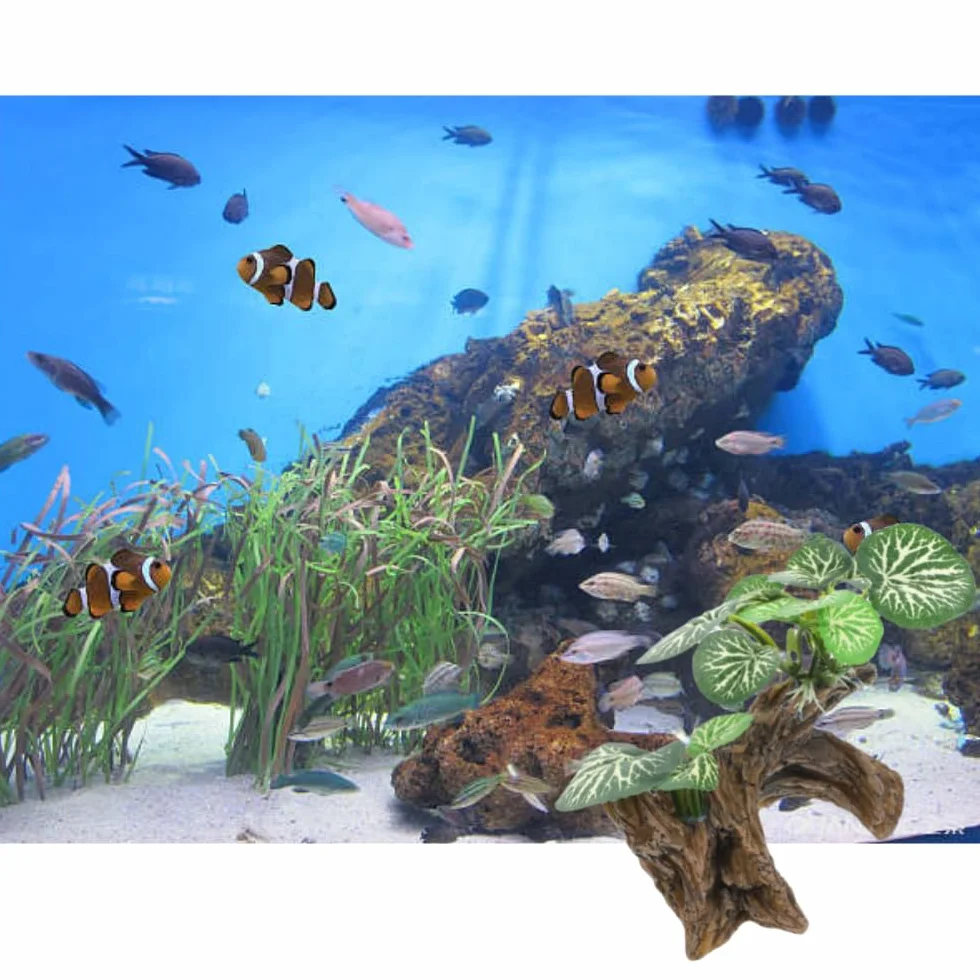 Plantes Artificielles D'aquarium Ornement Terrarium Reptile Vigne D'aquarium Faux Reptile