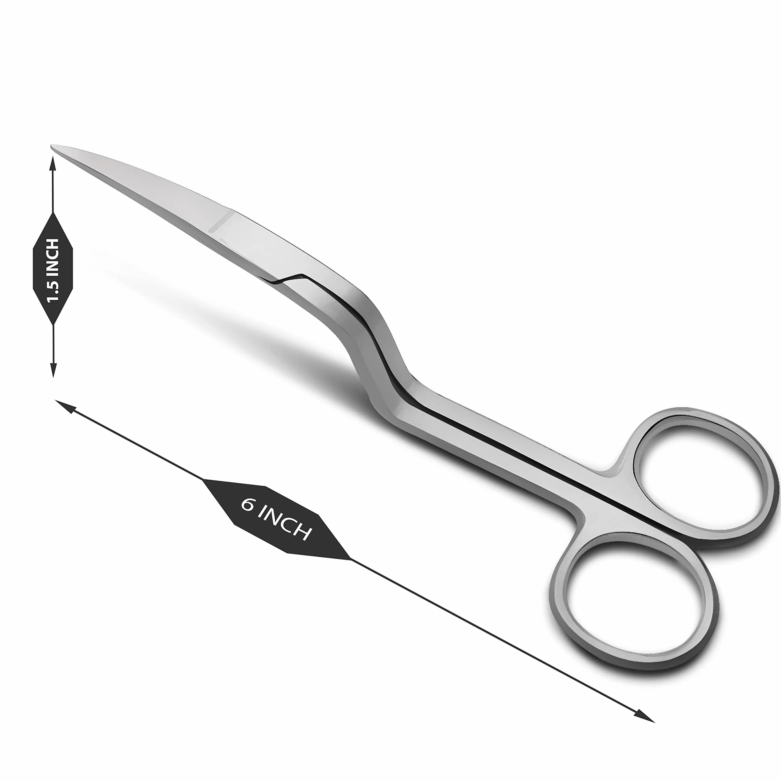 Ciseaux doubles incurvés de 15,2 cm – Qualité professionnelle, ciseaux de précision multi-usages pour travaux manuels, broderie et toilettage de chiens