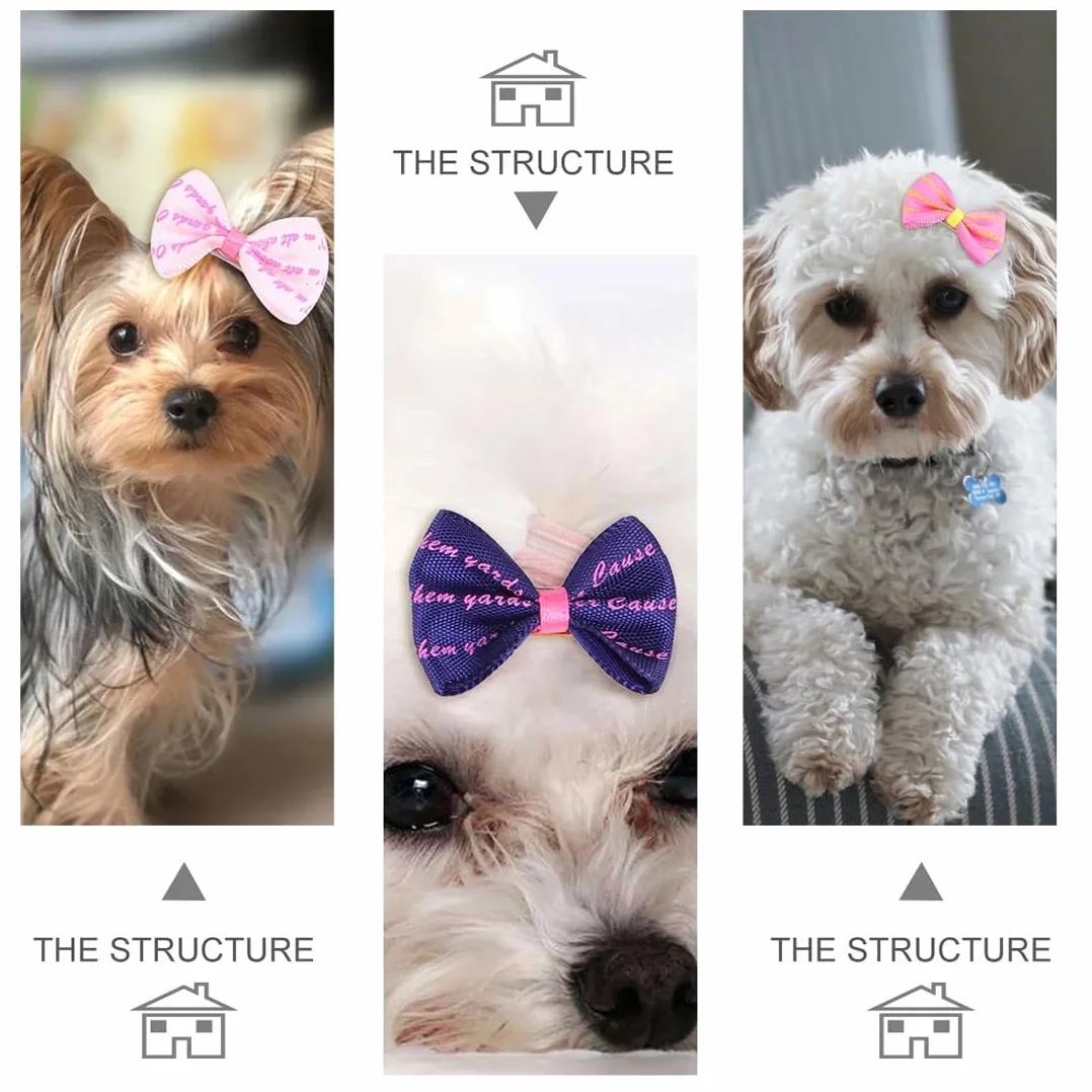Barrettes pour Chiens Nœud Papillon Petites Pinces à Cheveux Mignon 10 Pièces
